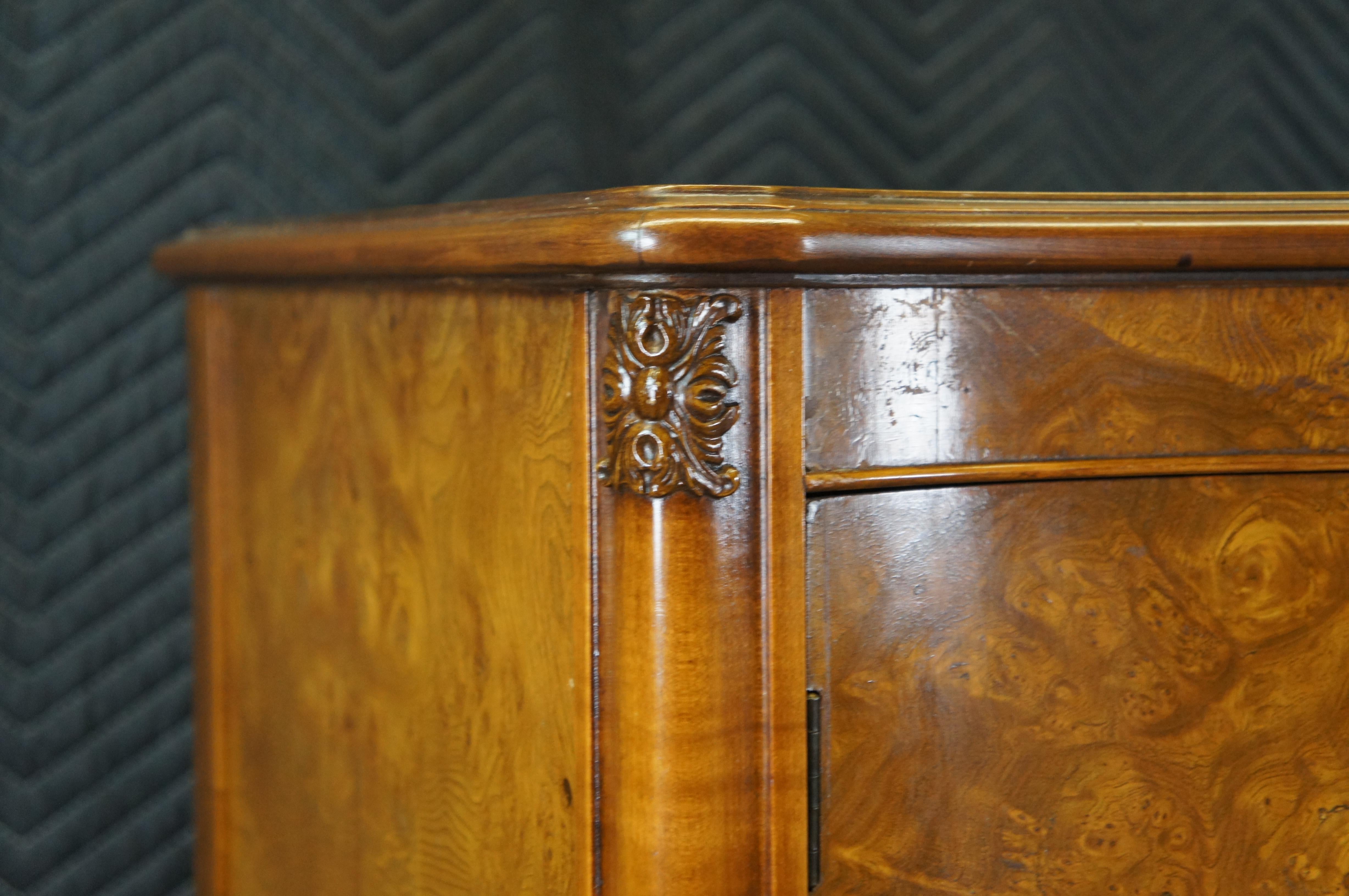 Antique Batesville French Louis XV Carpathian Elm Buffet Console Server Cabinet 5