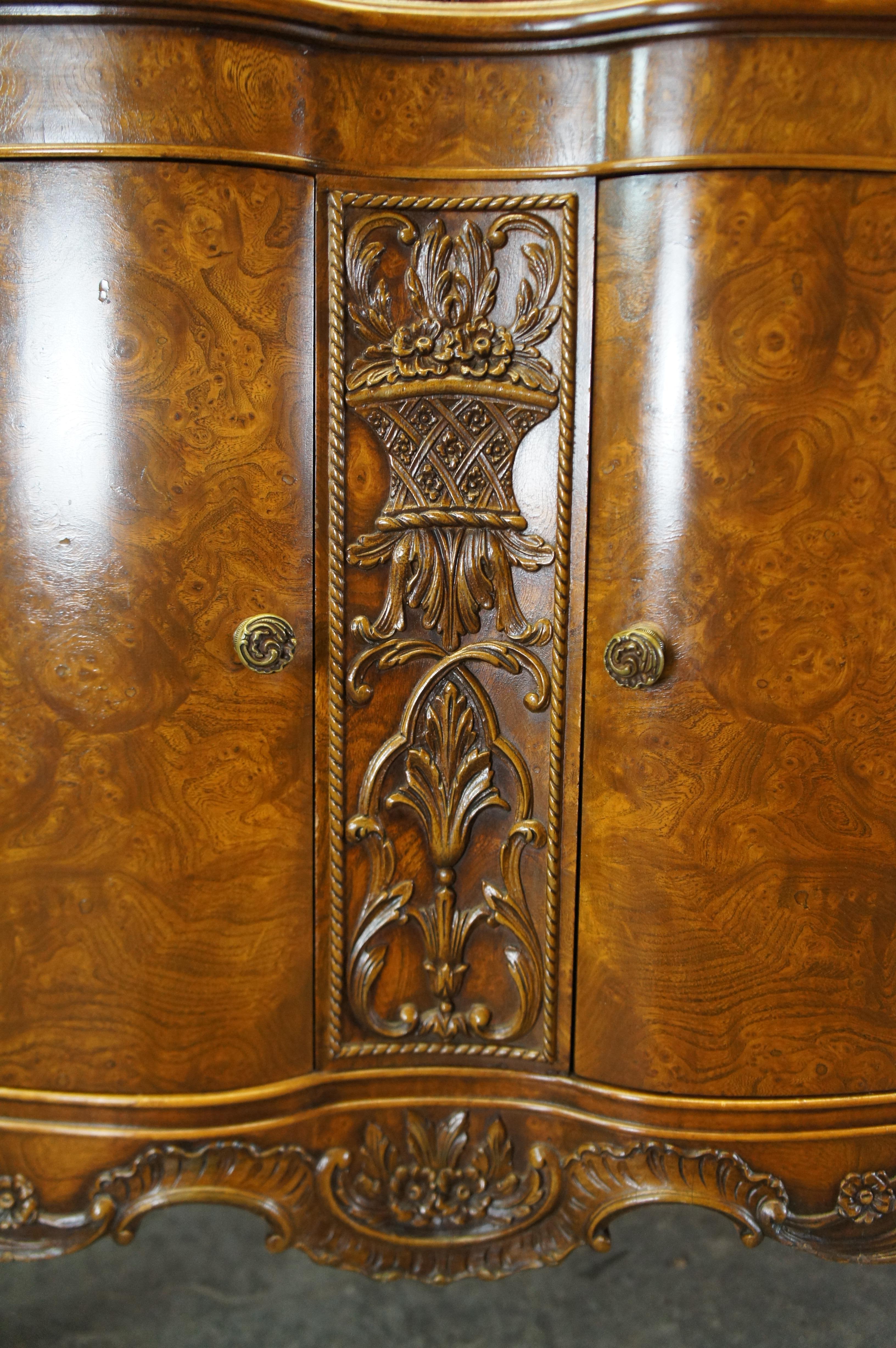 Antique Batesville French Provincial Louis XV Carpathian Elm China Curio Cabinet 5