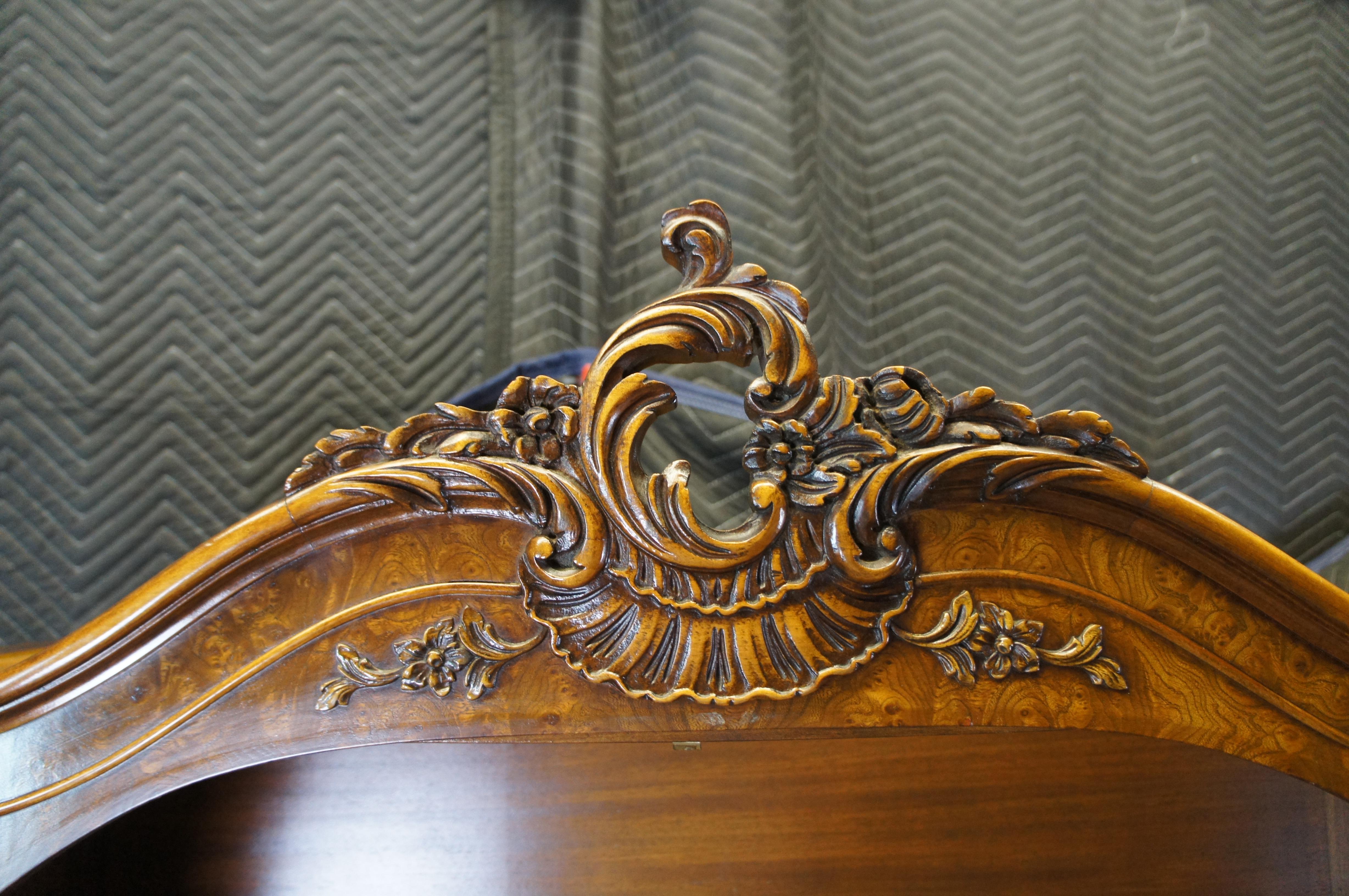 Antique Batesville French Provincial Louis XV Carpathian Elm China Curio Cabinet 2