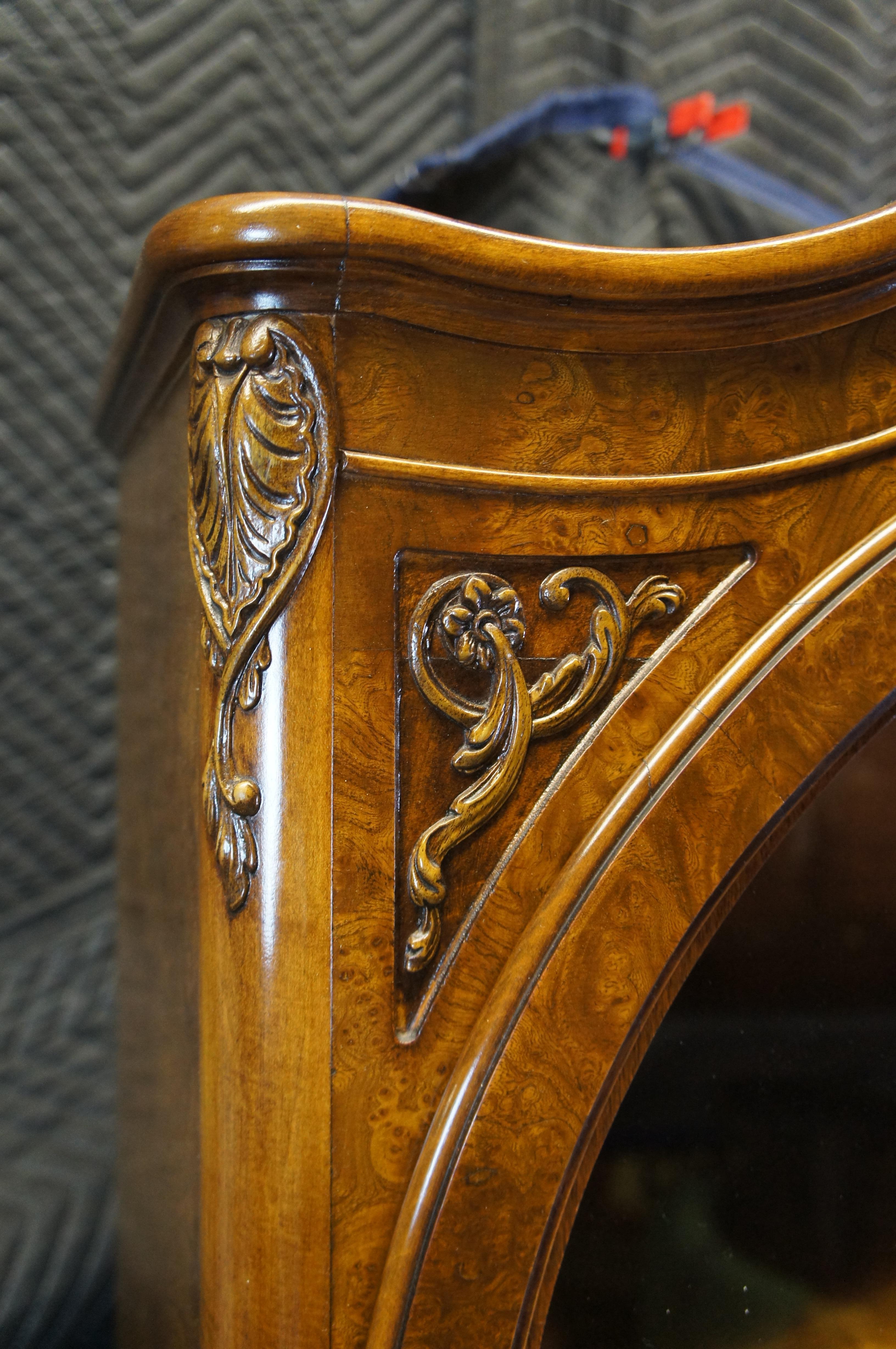 Antique Batesville French Provincial Louis XV Carpathian Elm China Curio Cabinet 3