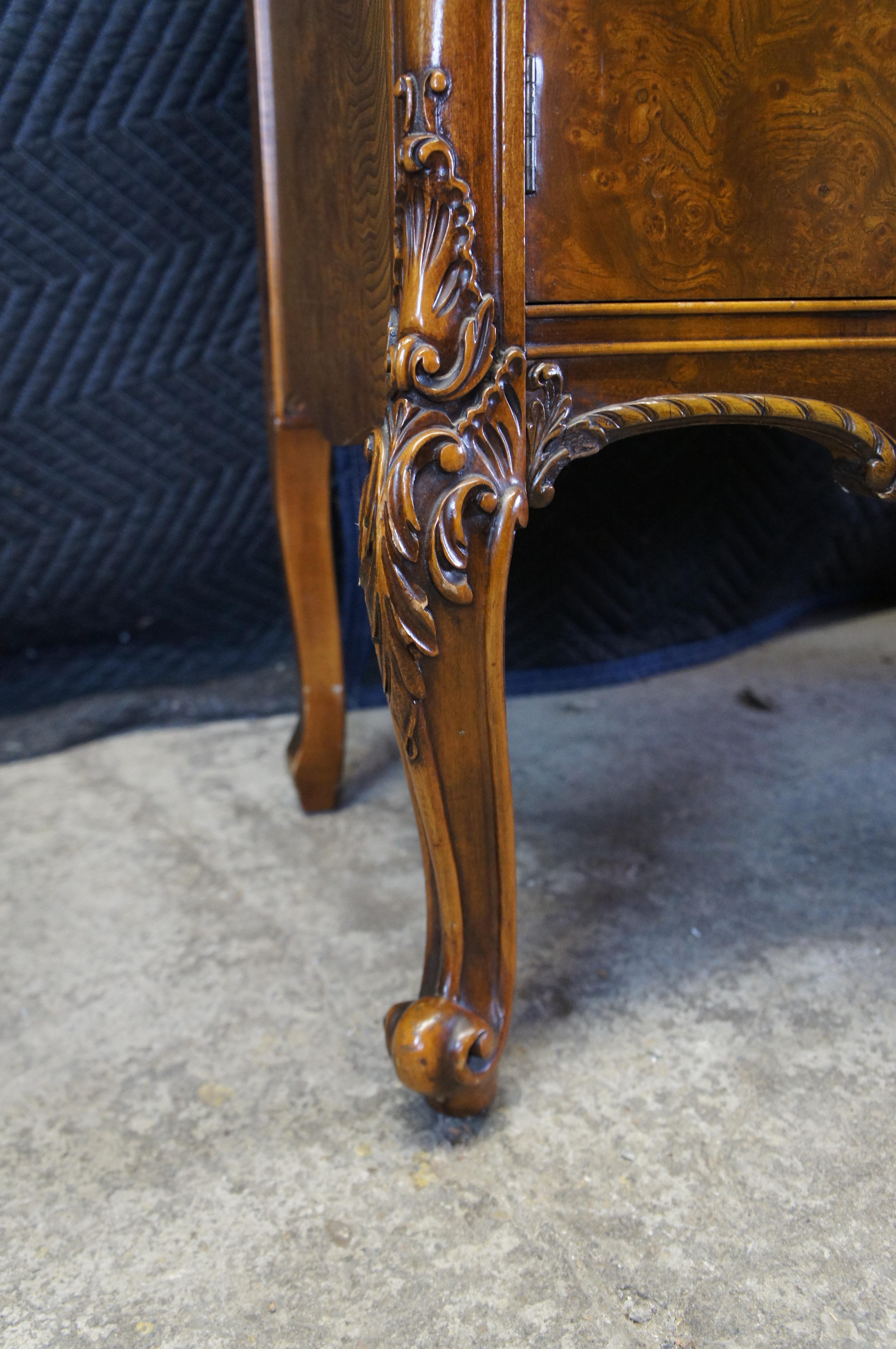 Antique Batesville French Provincial Louis XV Carpathian Elm China Curio Cabinet 4