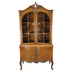 Antique Batesville French Provincial Louis XV Carpathian Elm China Curio Cabinet