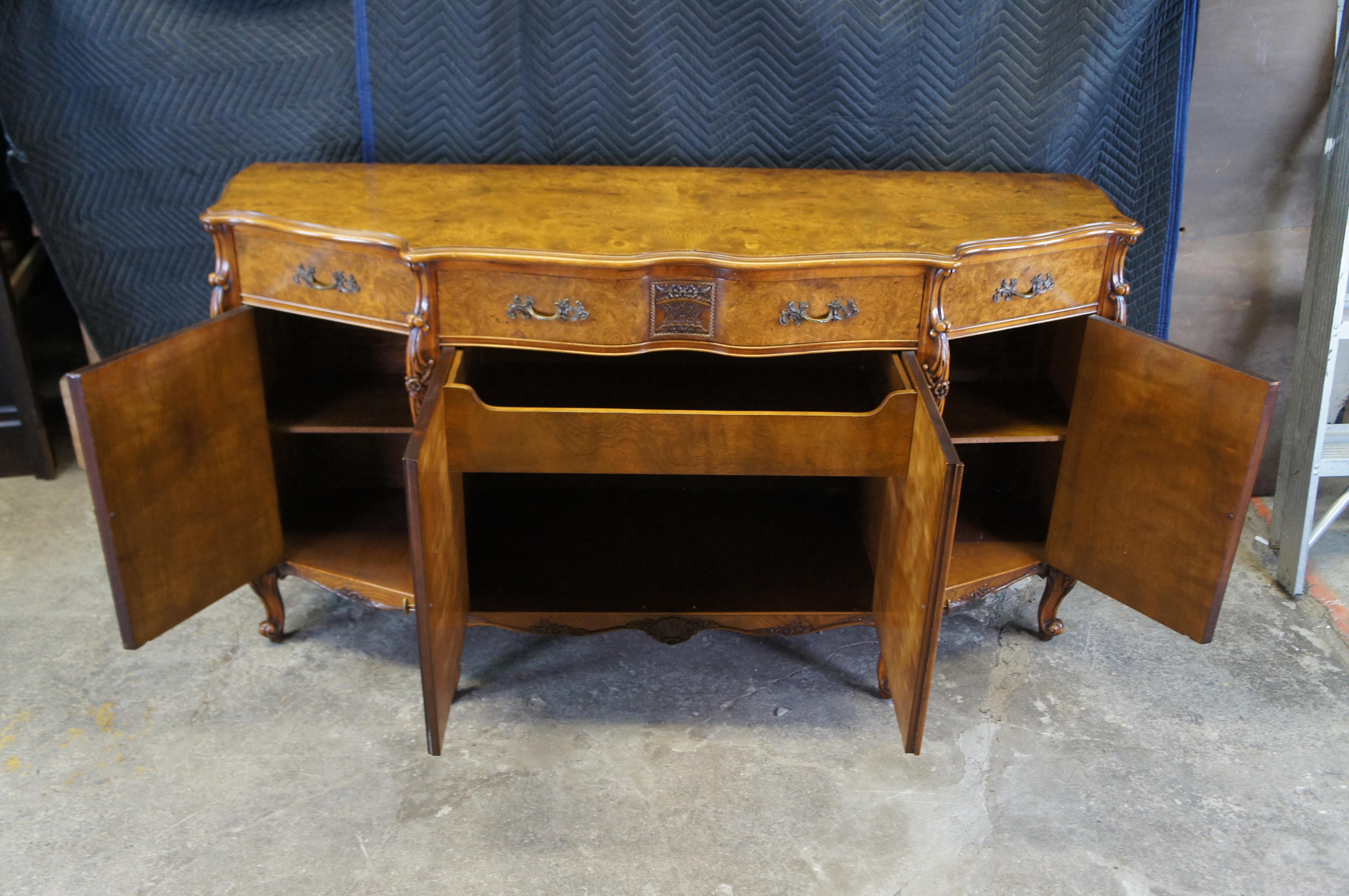 Batesville Romweber French Provincial Louis XV Carpathian Elm Sideboard Buffet For Sale 4