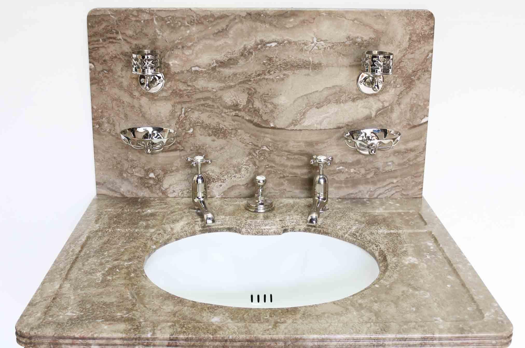 English Antique Bathroom Vanity Suite / Basin