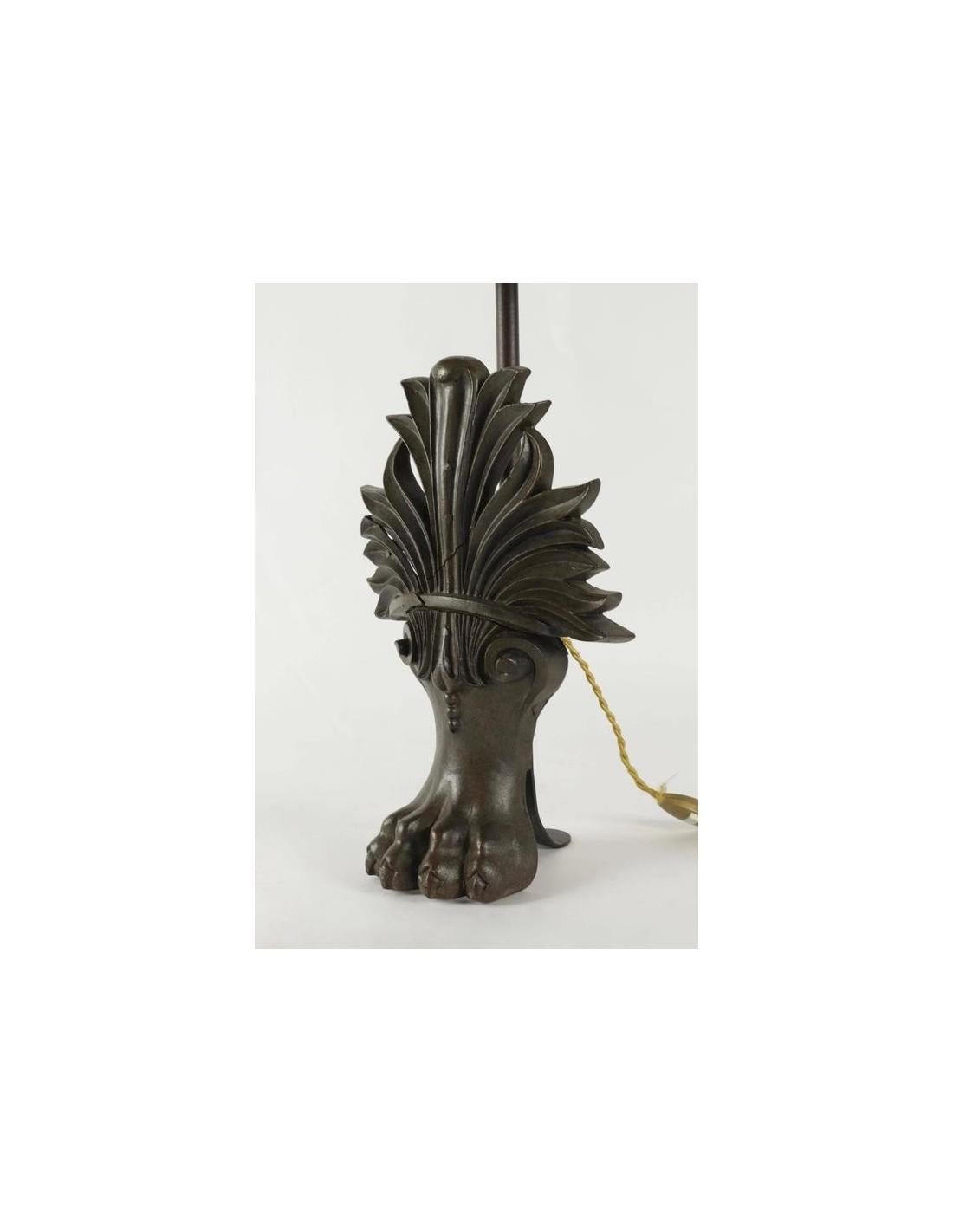 Napoleon III Antique Bathtub Lions Claw Foot Changed into a Lamp, 19th Century For Sale