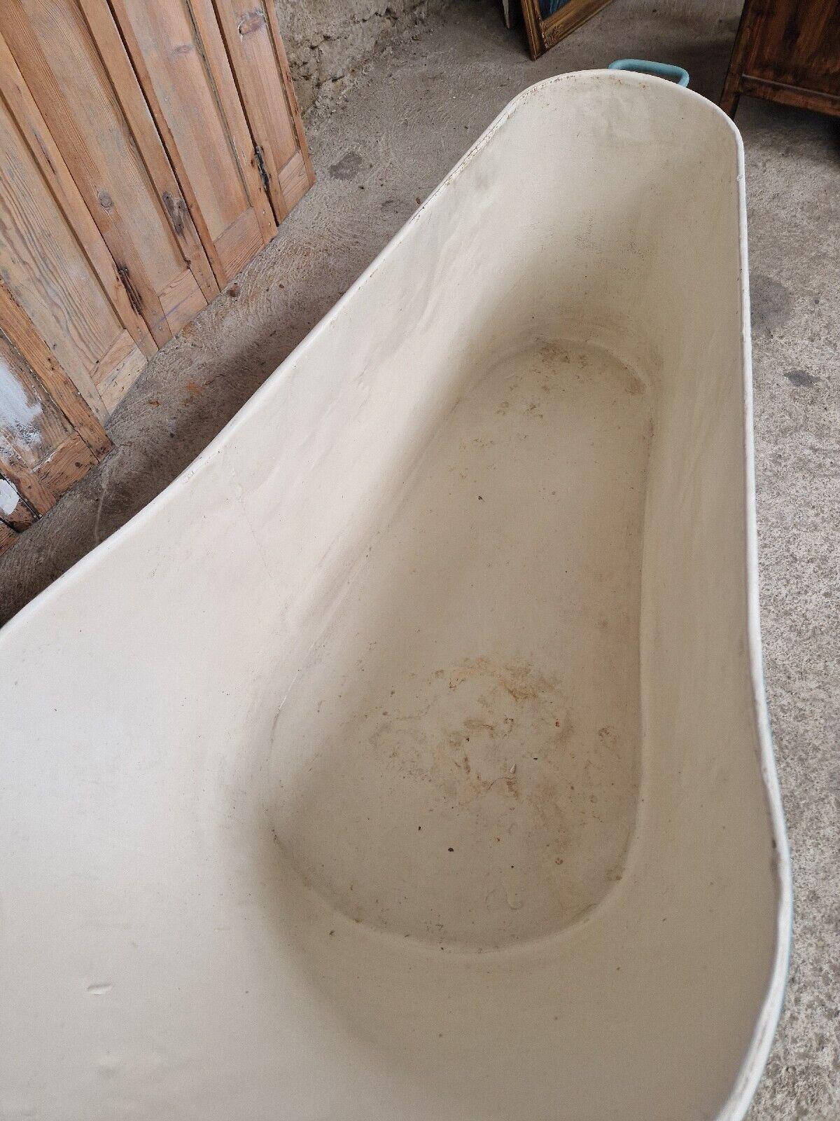 antique zinc bathtub