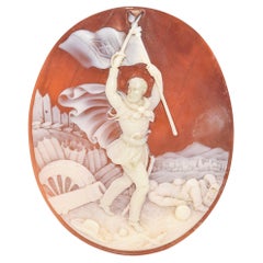Antique Battle Scene Cameo Shell