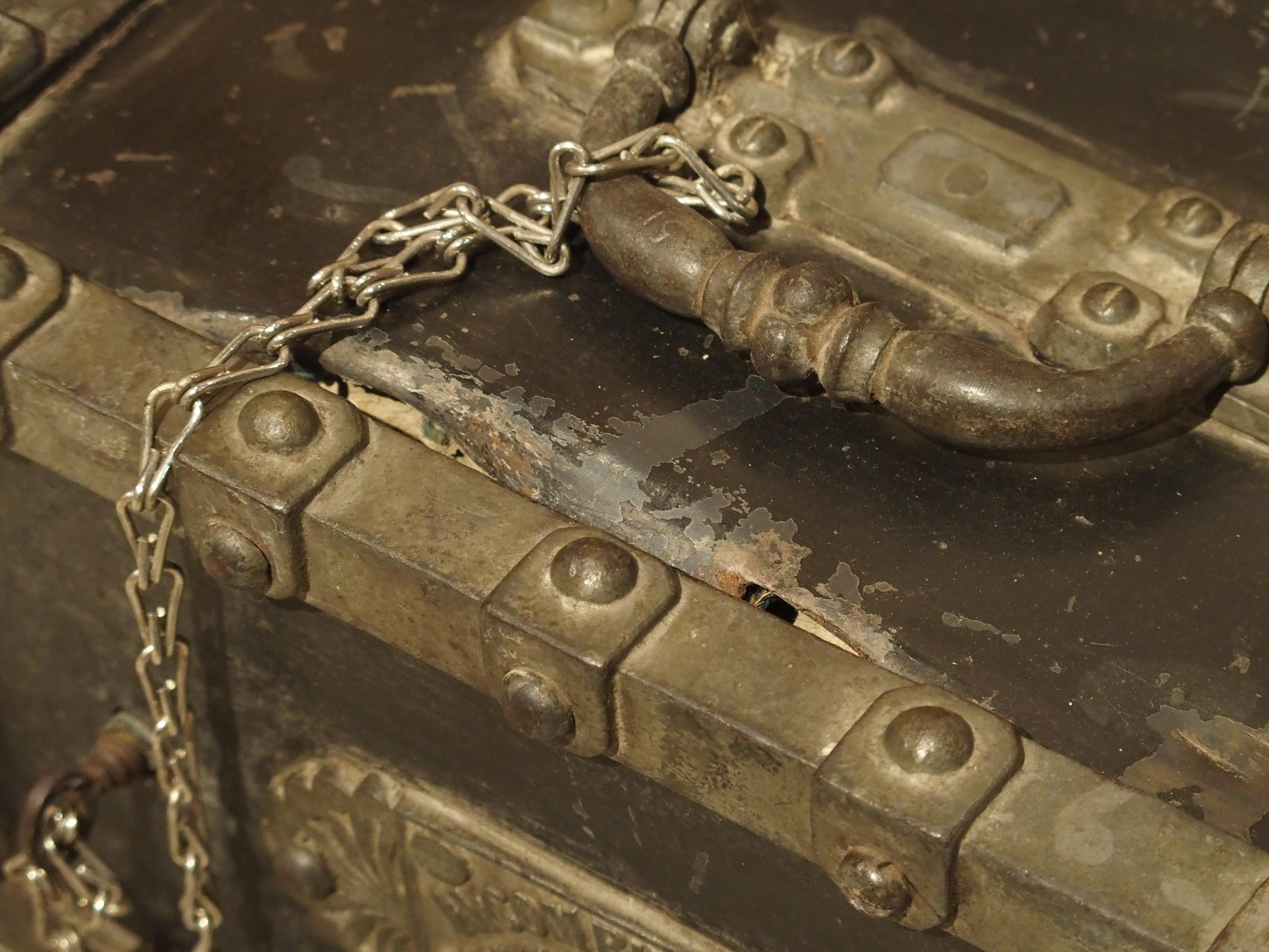 Polished Antique Bauche Cast Iron Safe from Northeastern France, circa 1870