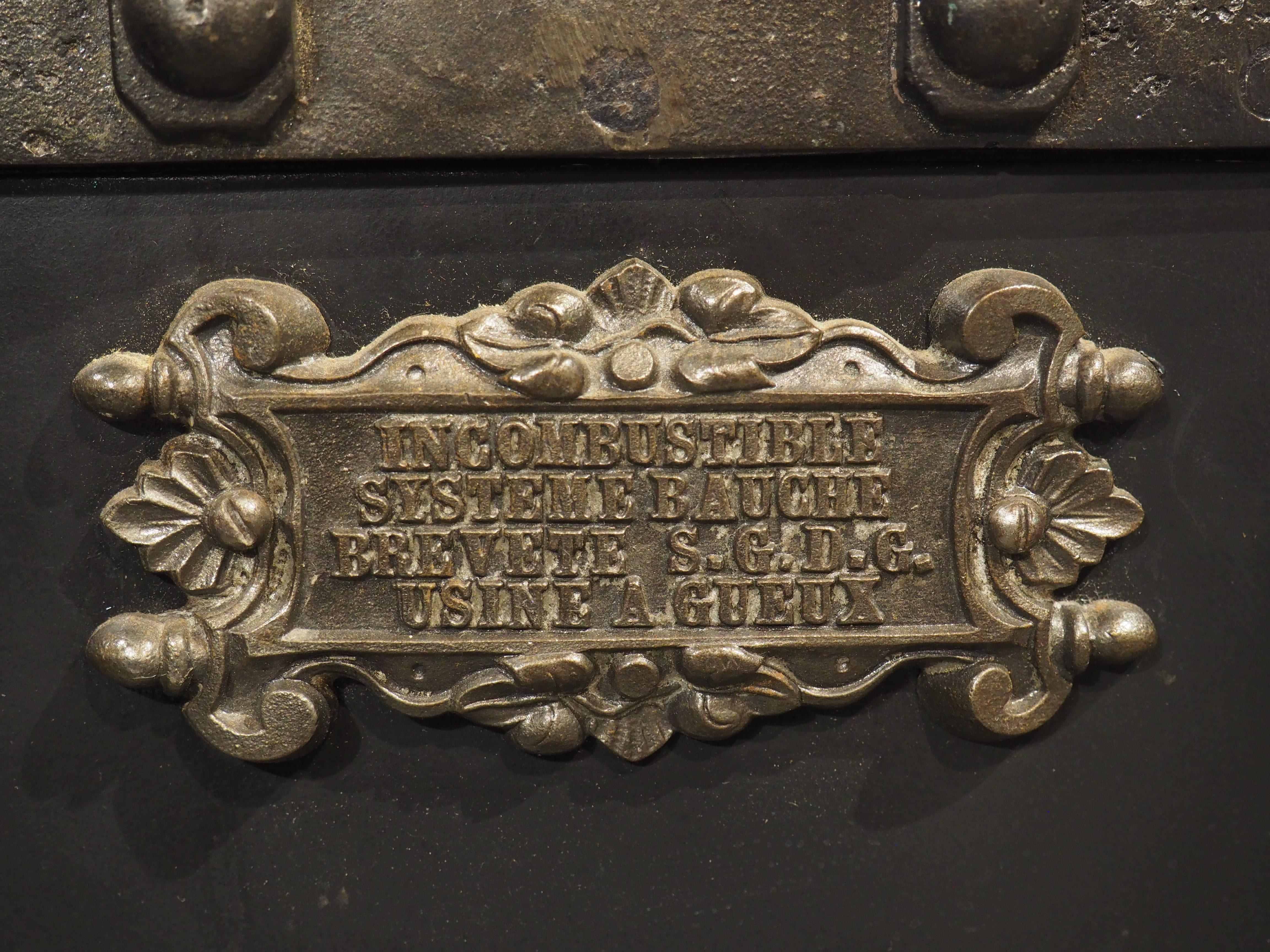 Antique Bauche Incombustible Cast Iron Safe from Northeastern France, Circa 1870 4