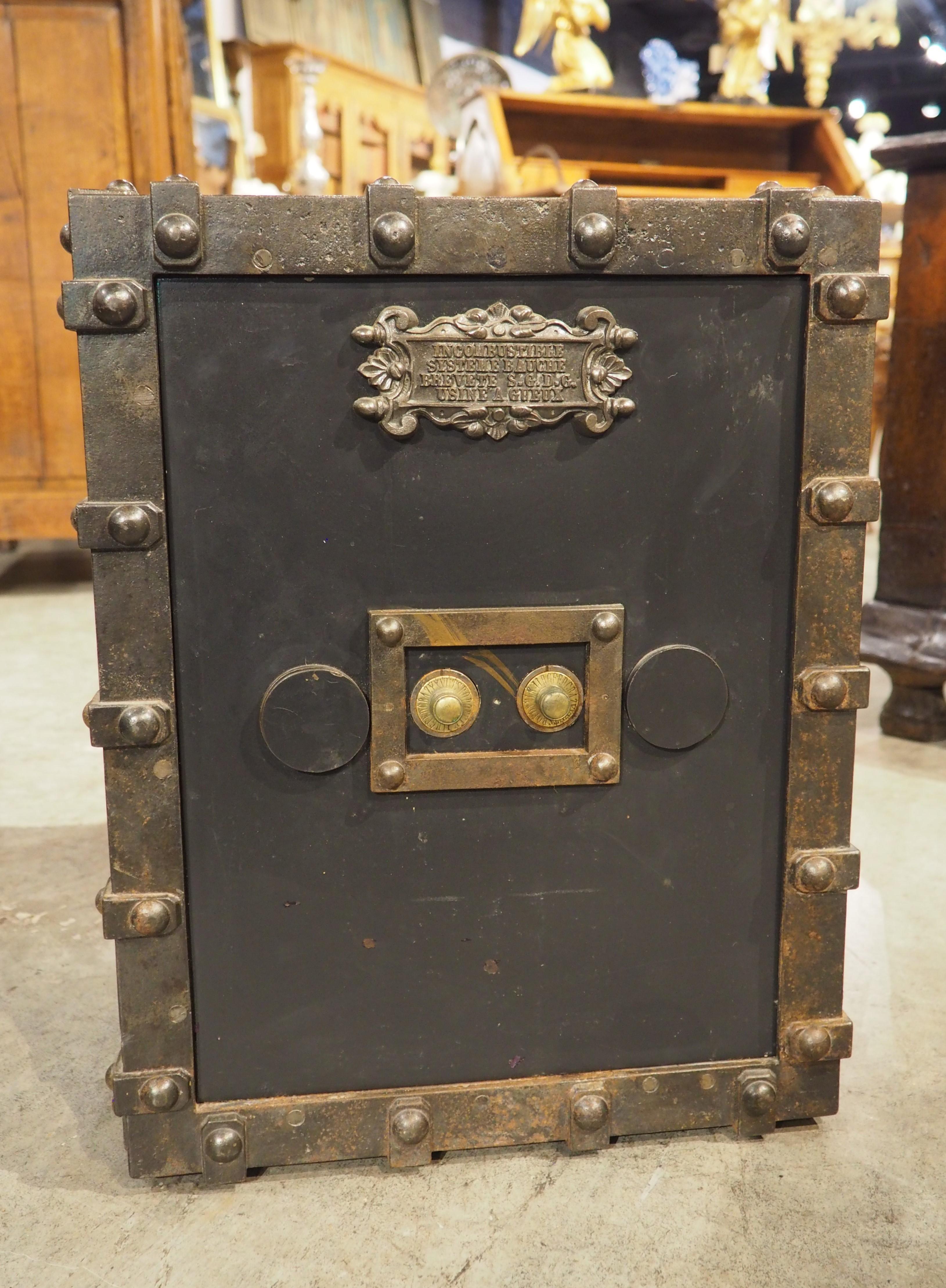 Antique Bauche Incombustible Cast Iron Safe from Northeastern France, Circa 1870 5