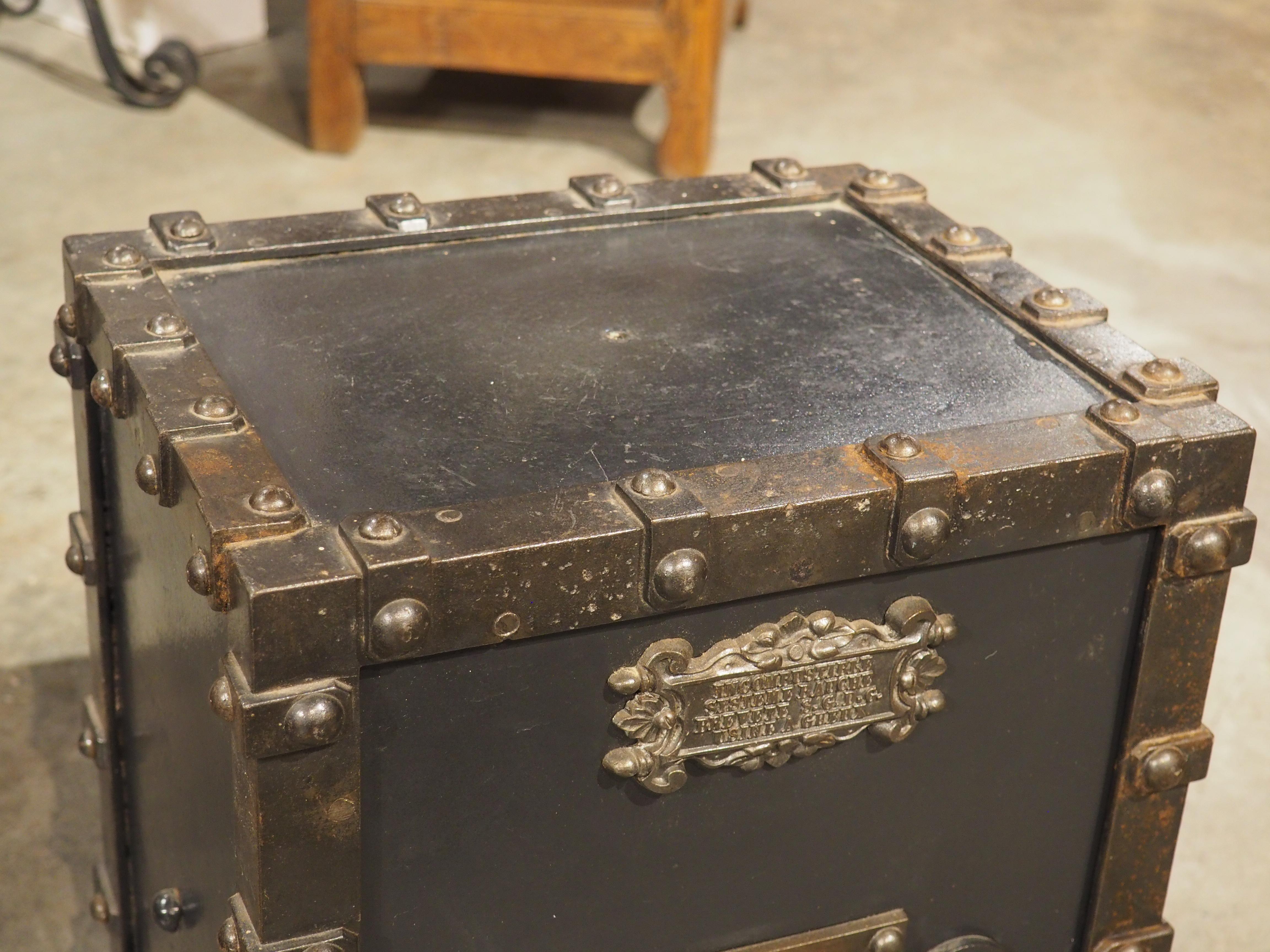 19th Century Antique Bauche Incombustible Cast Iron Safe from Northeastern France, Circa 1870