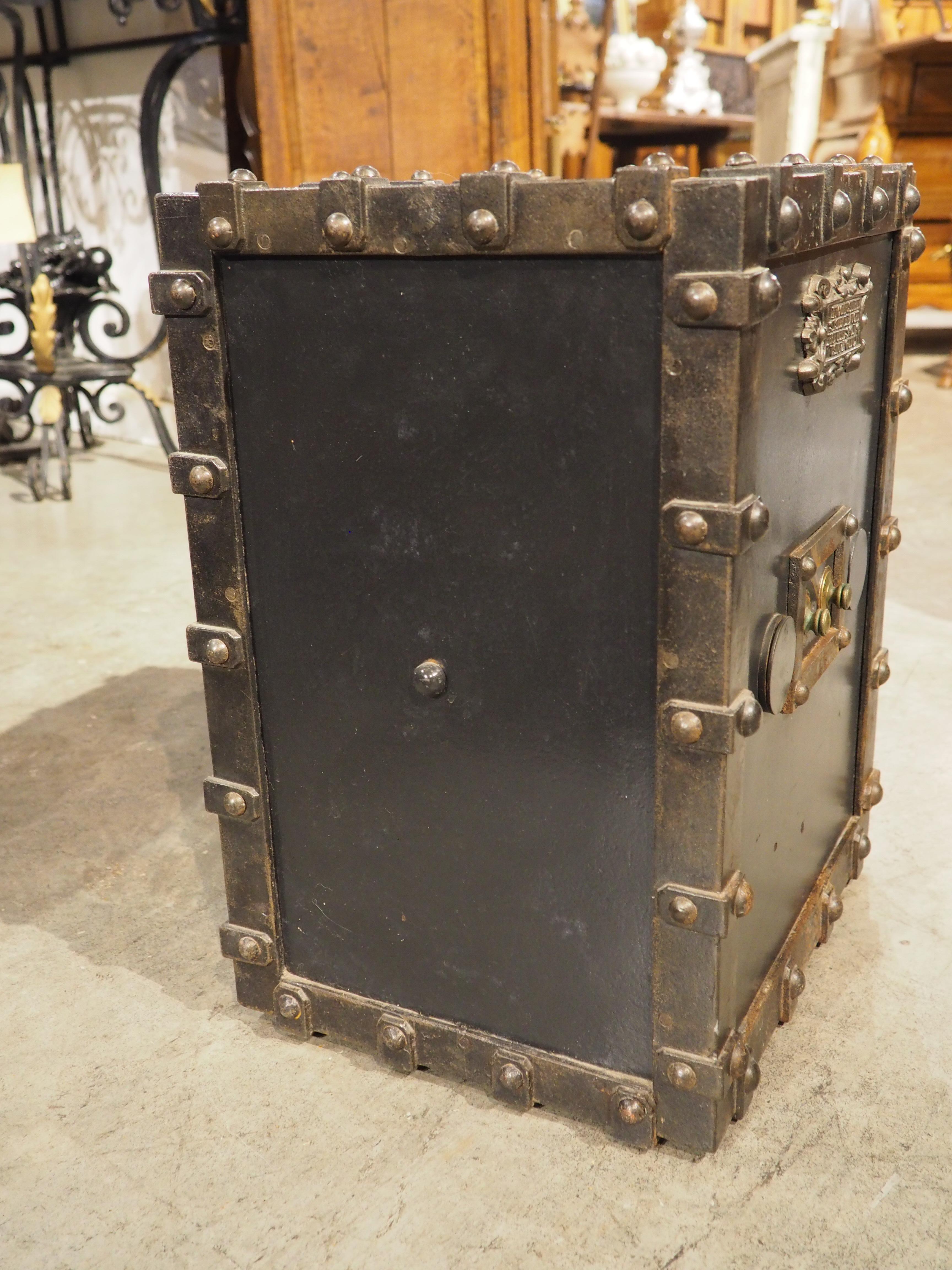 Metal Antique Bauche Incombustible Cast Iron Safe from Northeastern France, Circa 1870
