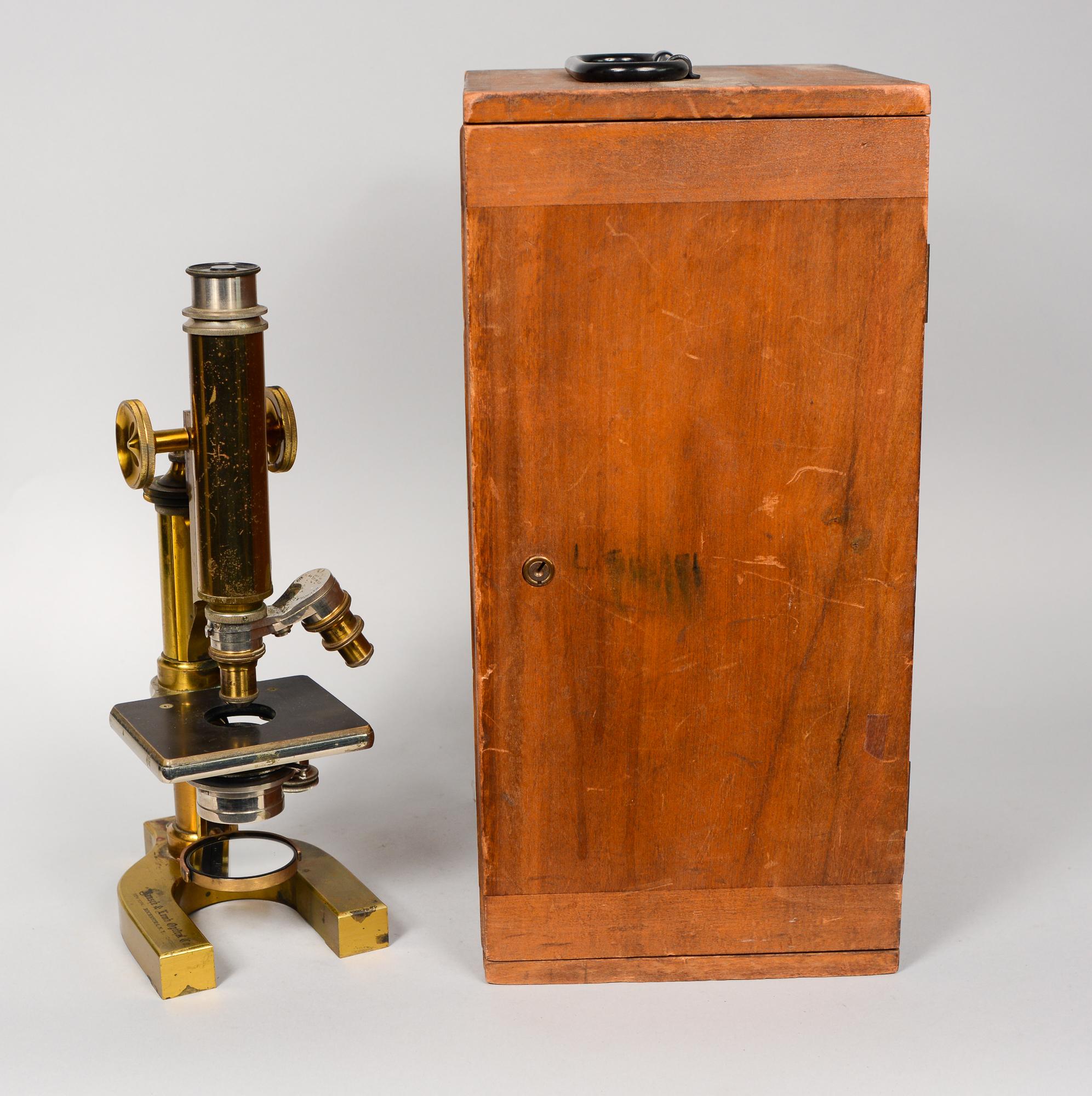 Antique Bausch and Lomb Brass Microscope 2