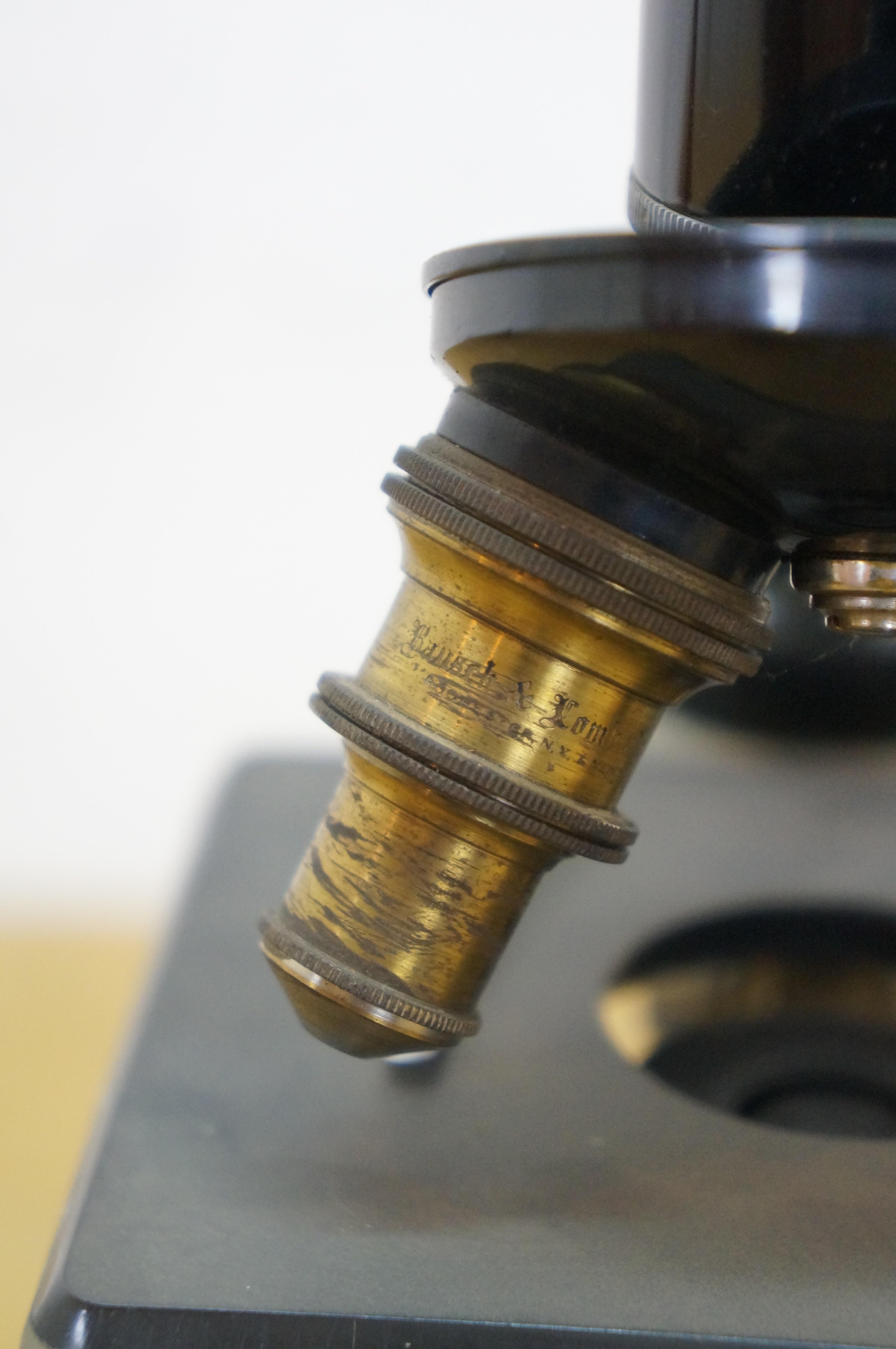 Antique Bausch & Lomb Optical Medical Scientific Lab Microscope 12