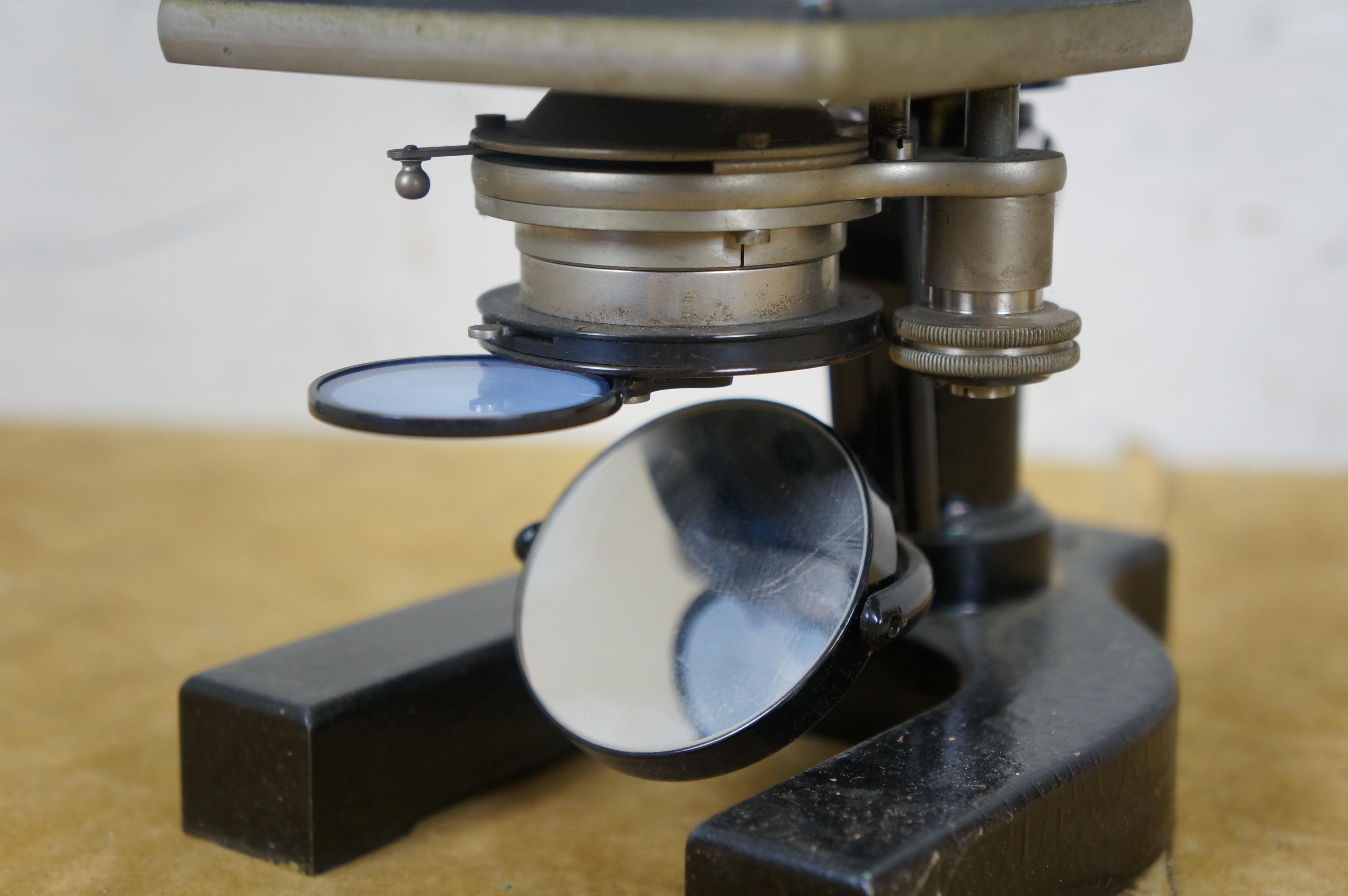 Antique Bausch & Lomb Optical Medical Scientific Lab Microscope 12