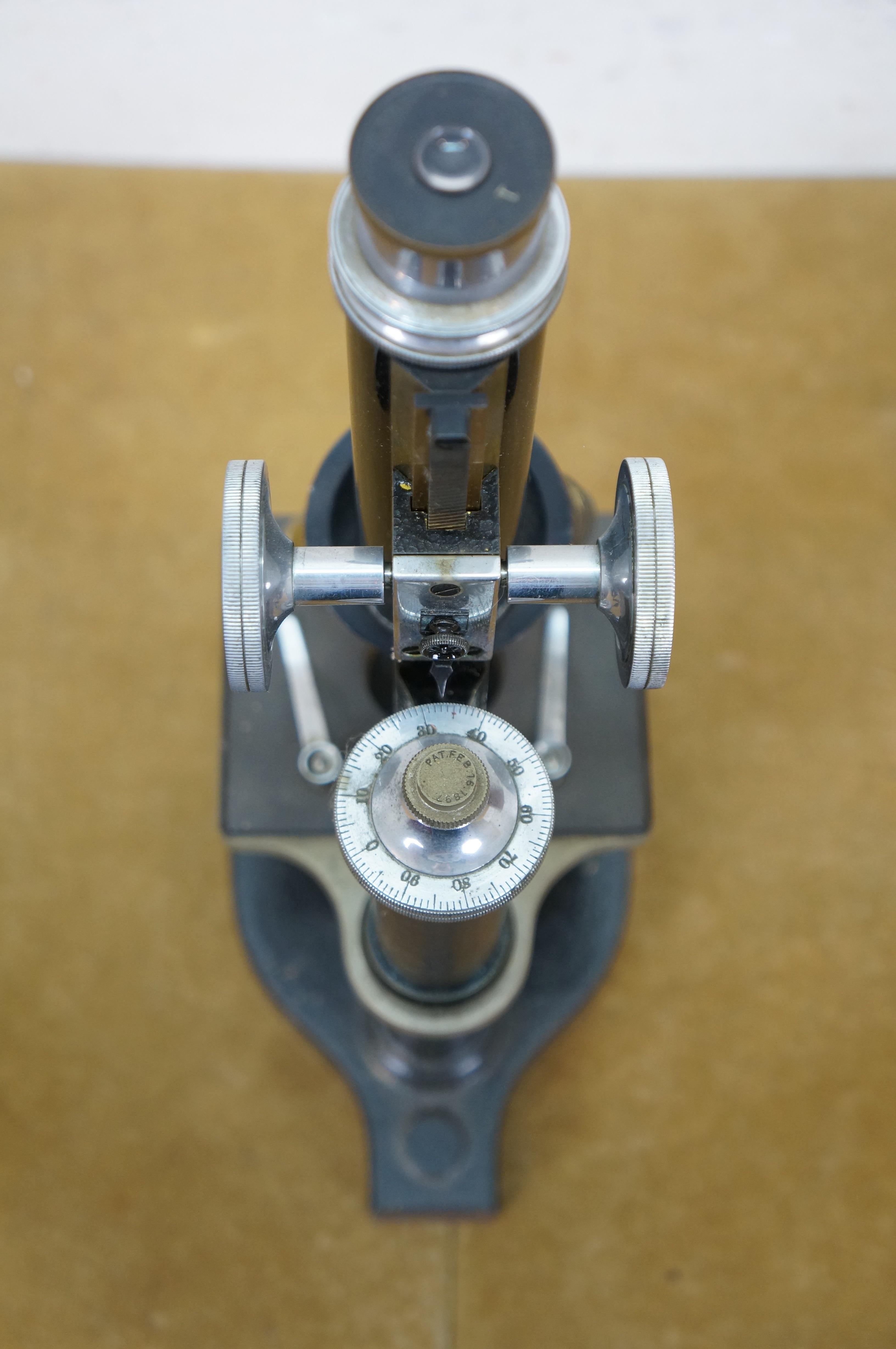 Antique Bausch & Lomb Optical Medical Scientific Lab Microscope 12