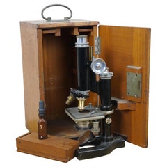 Antique Bausch & Lomb Optical Medical Scientific Lab Microscope 12"
