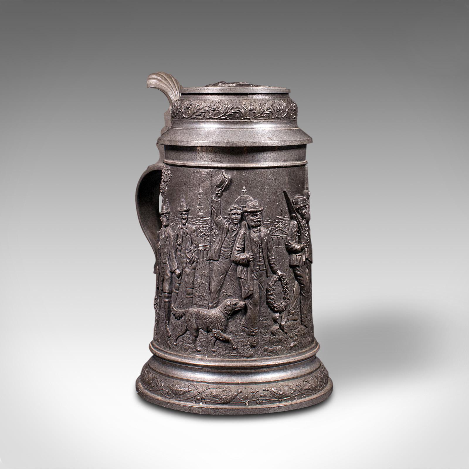 vintage pewter beer stein