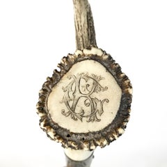 Antique Bavarian Hunting Antler Walking Stick, 1900s, Germany