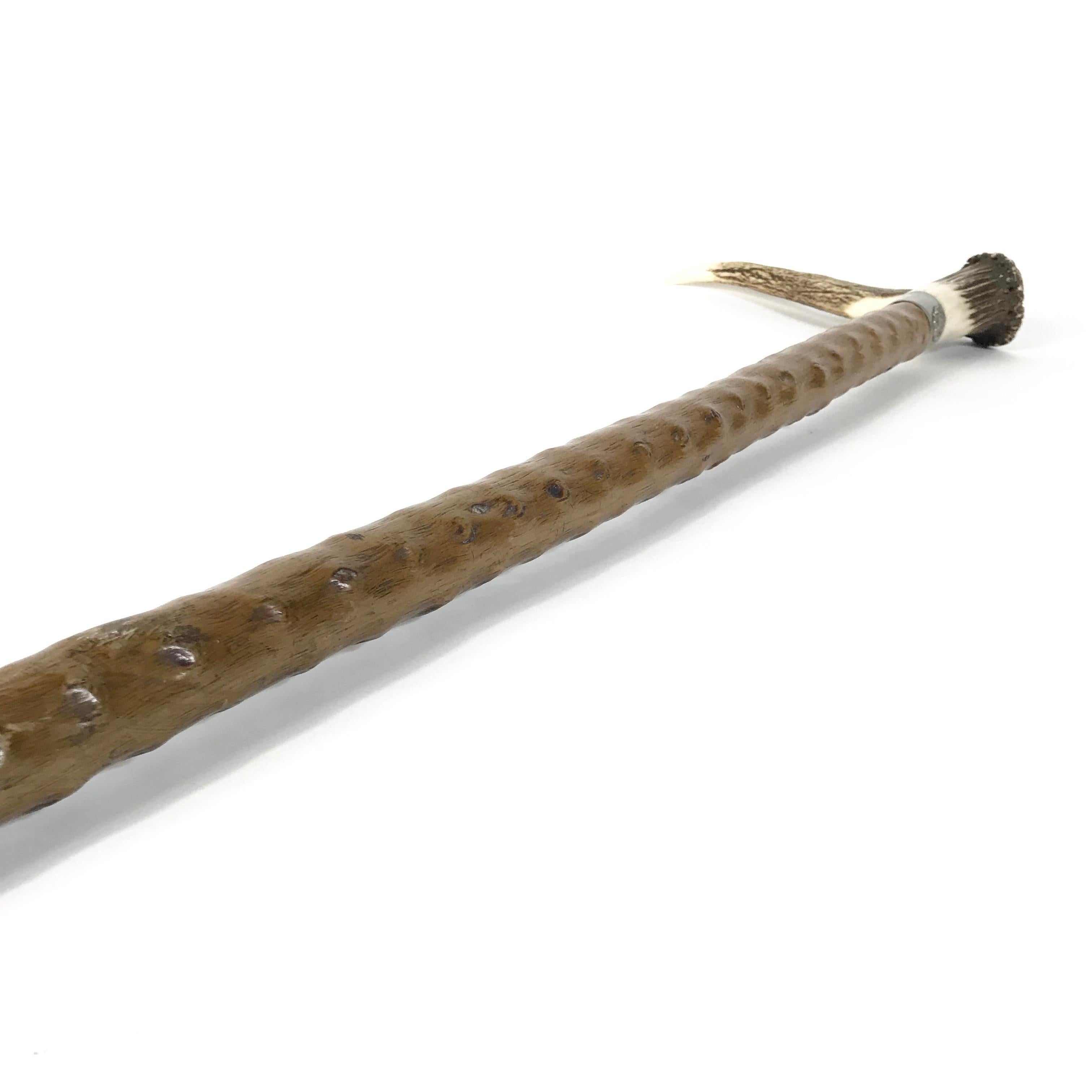 Début du 20ème siècle Antique bâton de marche bavarois en bois de chasse, années 1900, Allemagne en vente