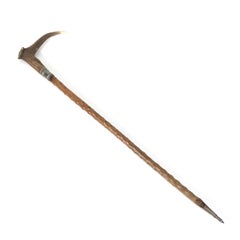 Antique Bavarian Hunting Antler Walking Stick, 1910s, Germany