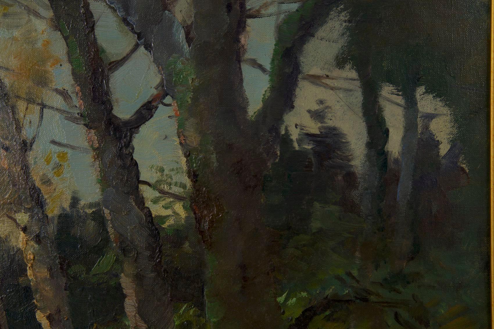 Antike bayerische Landschaftsmalerei von Fritz Müller Schwaben (Deutsch)