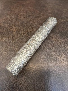 Antique B.B.& B. Sterling Repousse, Flowers & Leaves Bodkin or Perfume Case