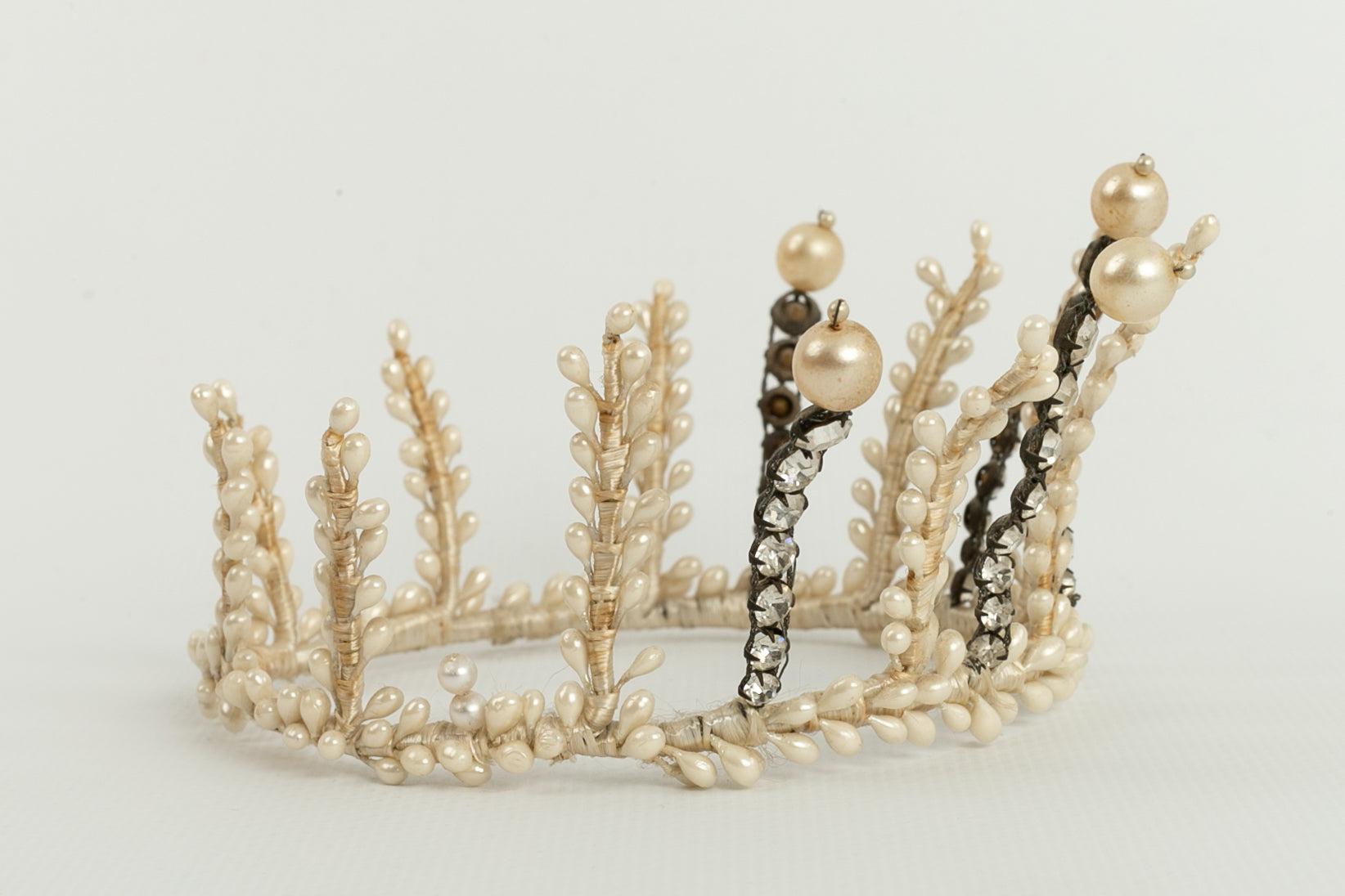 Women's Antique Bead Crown, 1910s For Sale