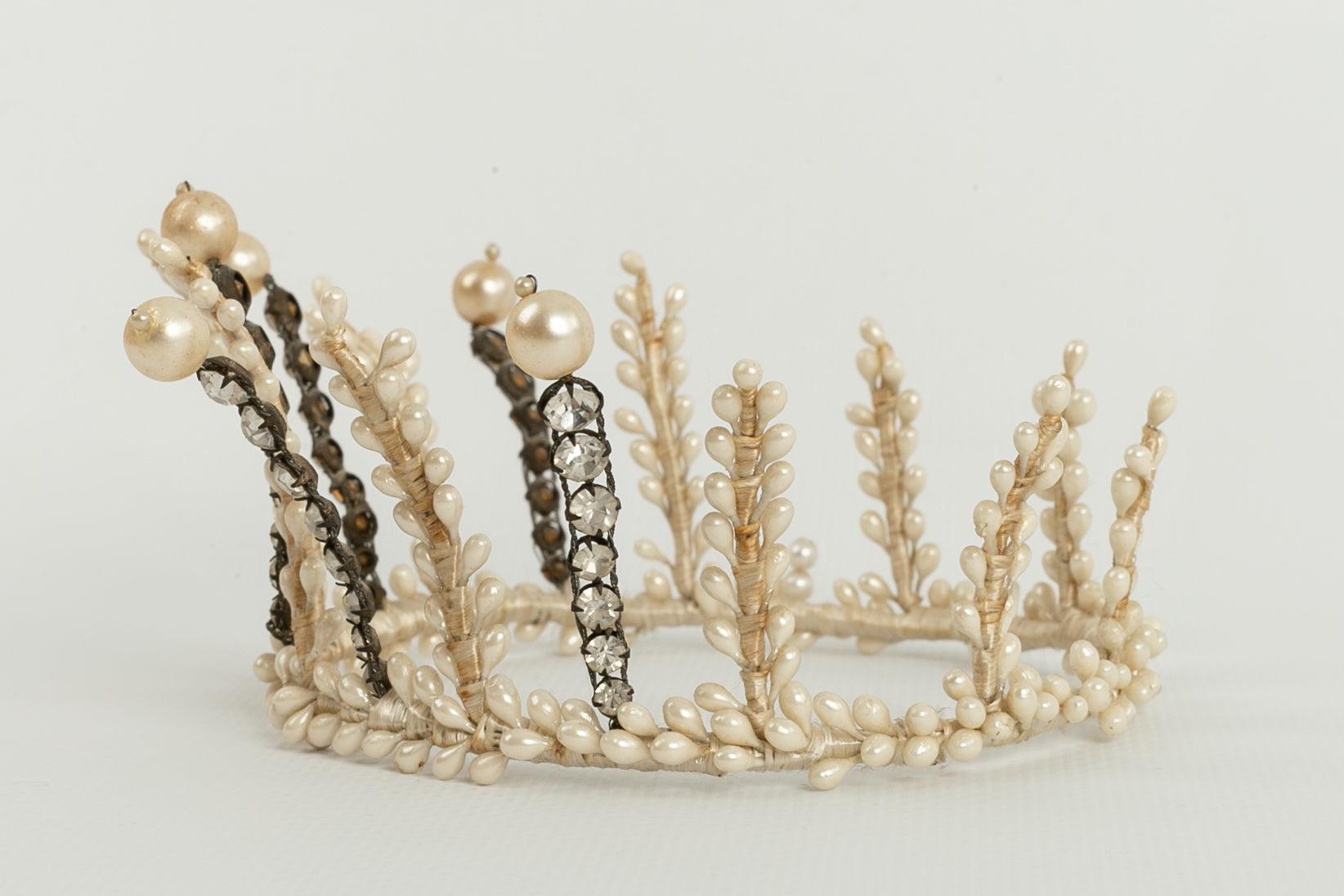 Antique Bead Crown, 1910s For Sale 2