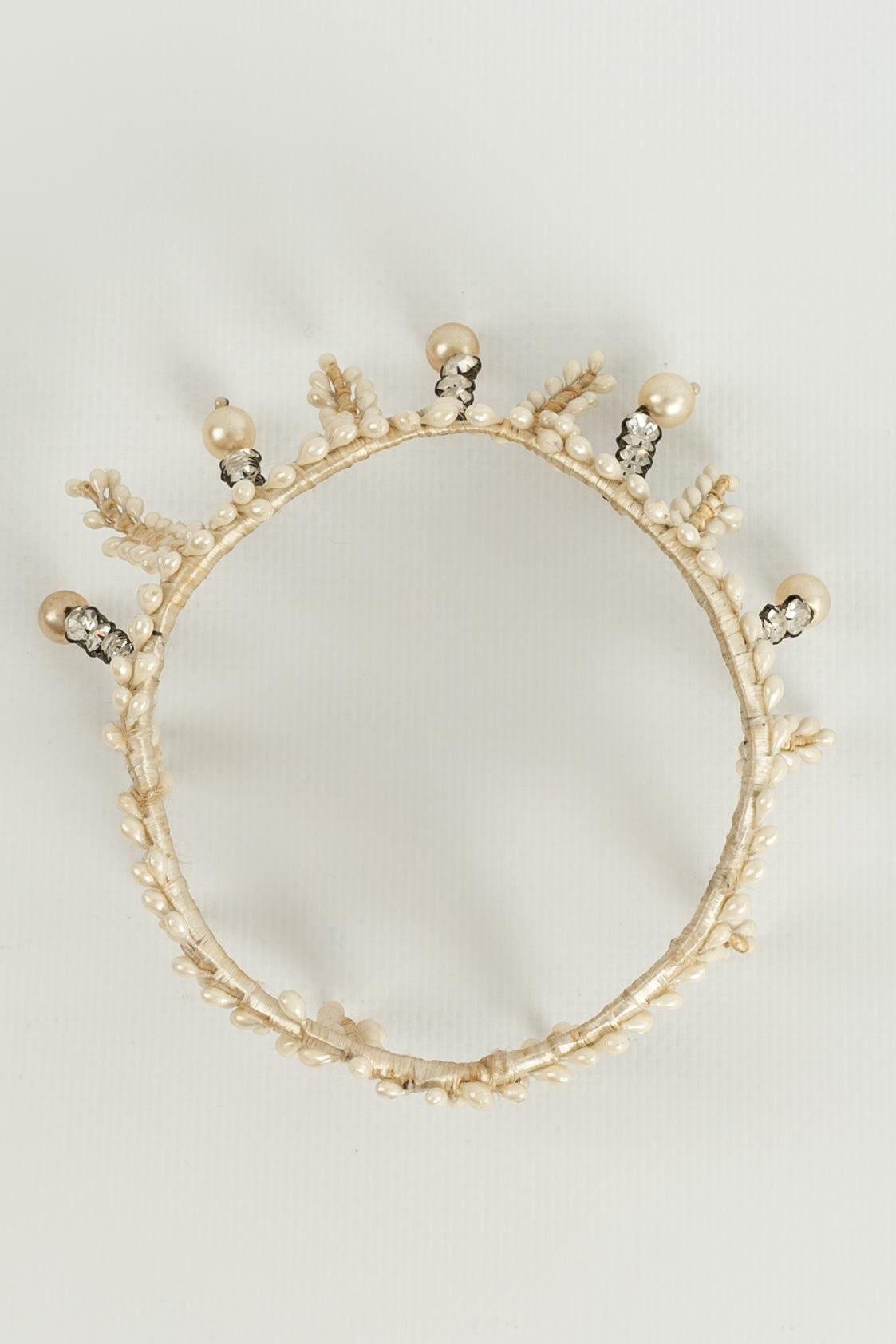 Couronne de perles antique, années 1910 en vente 4
