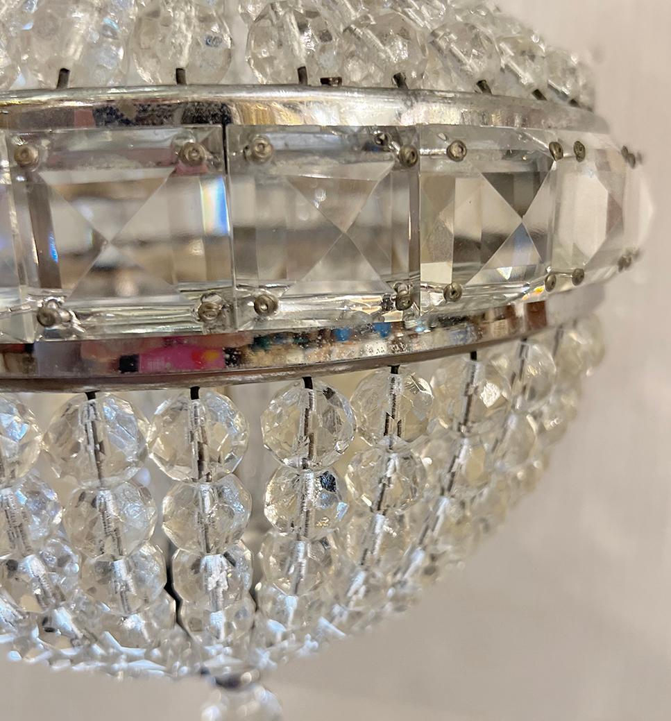 Antique Beaded Crystal Lantern For Sale 1
