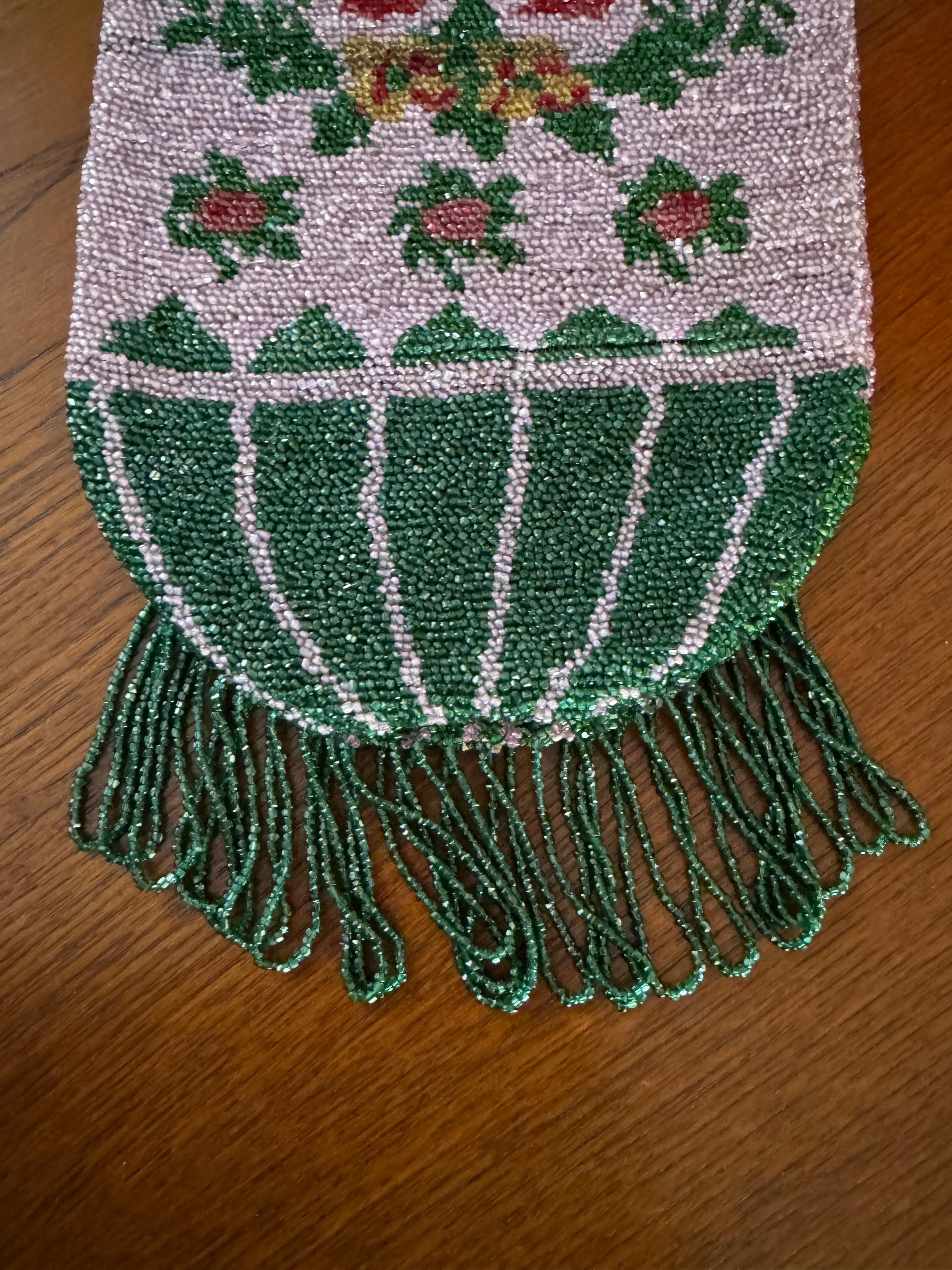 Antique Beaded Flapper Hand Bag 1920s Purse en vente 10