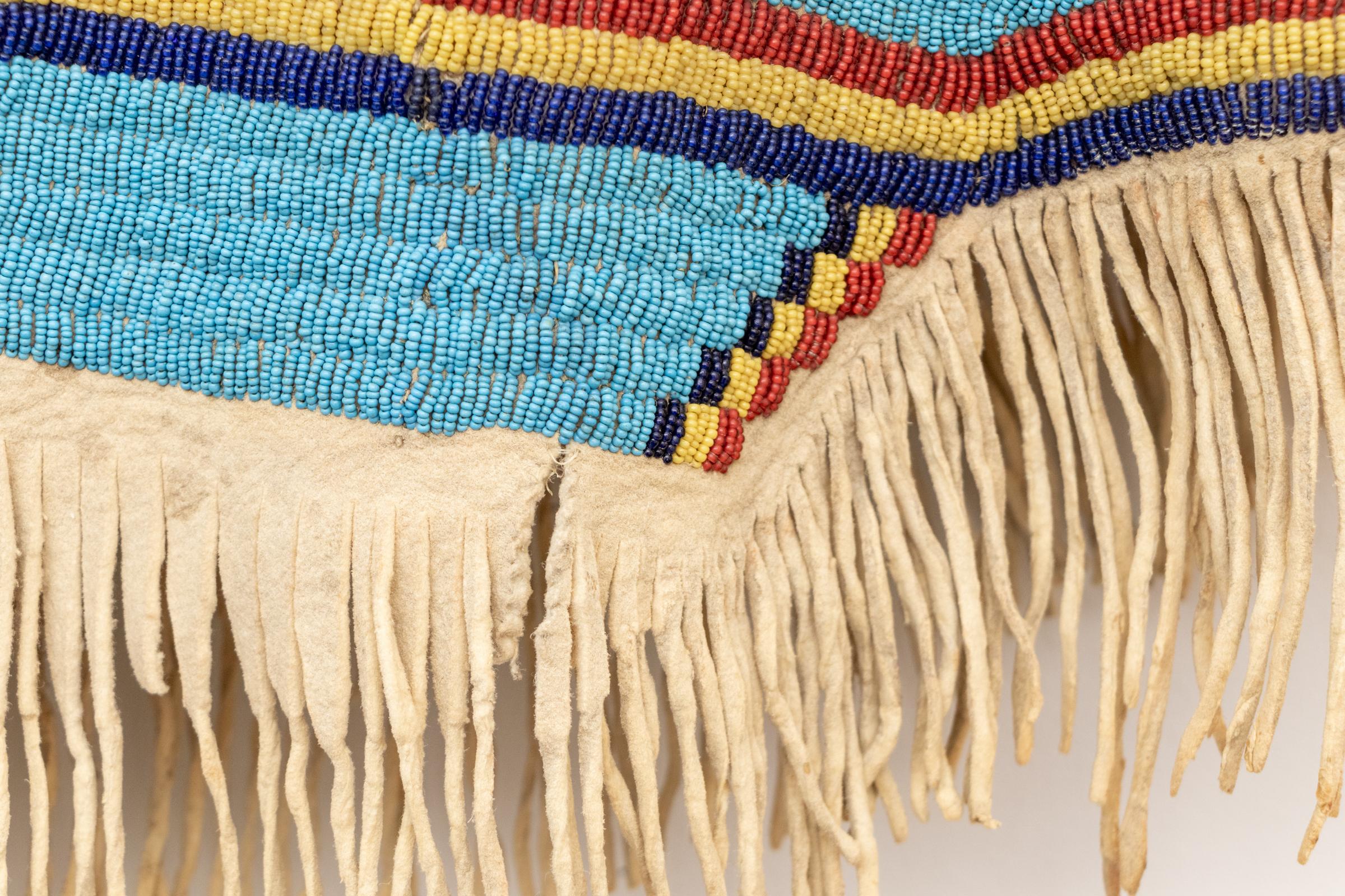 Circa 1880 Sioux Beaded Deer Hide Dress, Plains Native American, Fringe For Sale 7