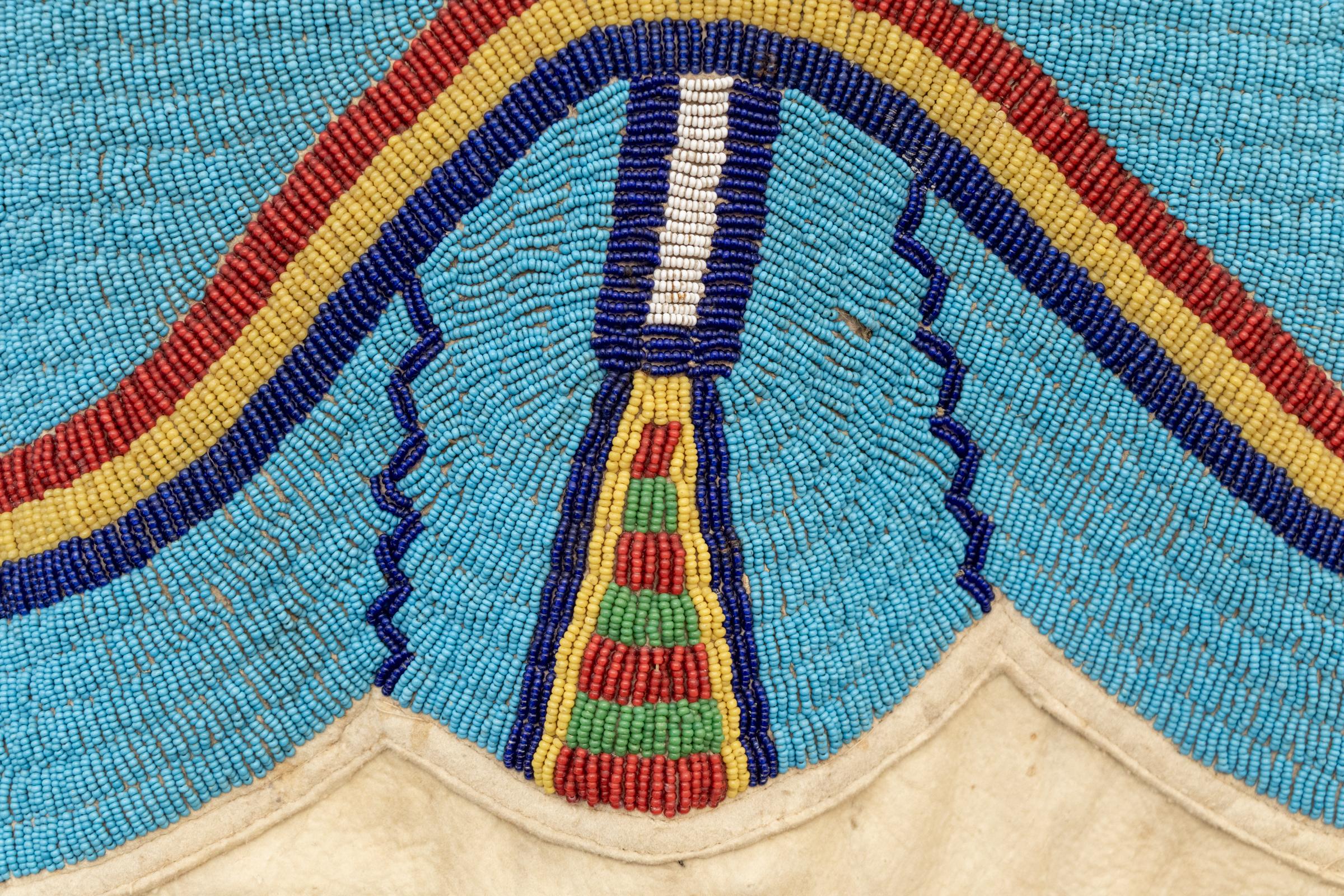 Circa 1880 Sioux Beaded Deer Hide Dress, Plains Native American, Fringe For Sale 8