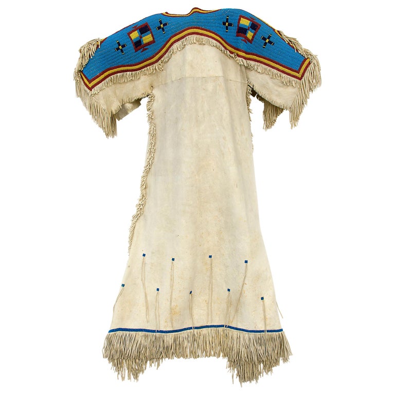 Antique Beaded Hide Dress, Sioux 'Plains Indian', circa 1880, Native American at 1stDibs | what did the sioux tribe wear, indian beaded dress, what type of clothing did the sioux tribe wear Antique Beaded Hide Dress, Sioux 'Plains Indian', circa 1880, Native American at 1stDibs | what did the sioux tribe wear, indian beaded dress, what type of clothing did the sioux tribe wear