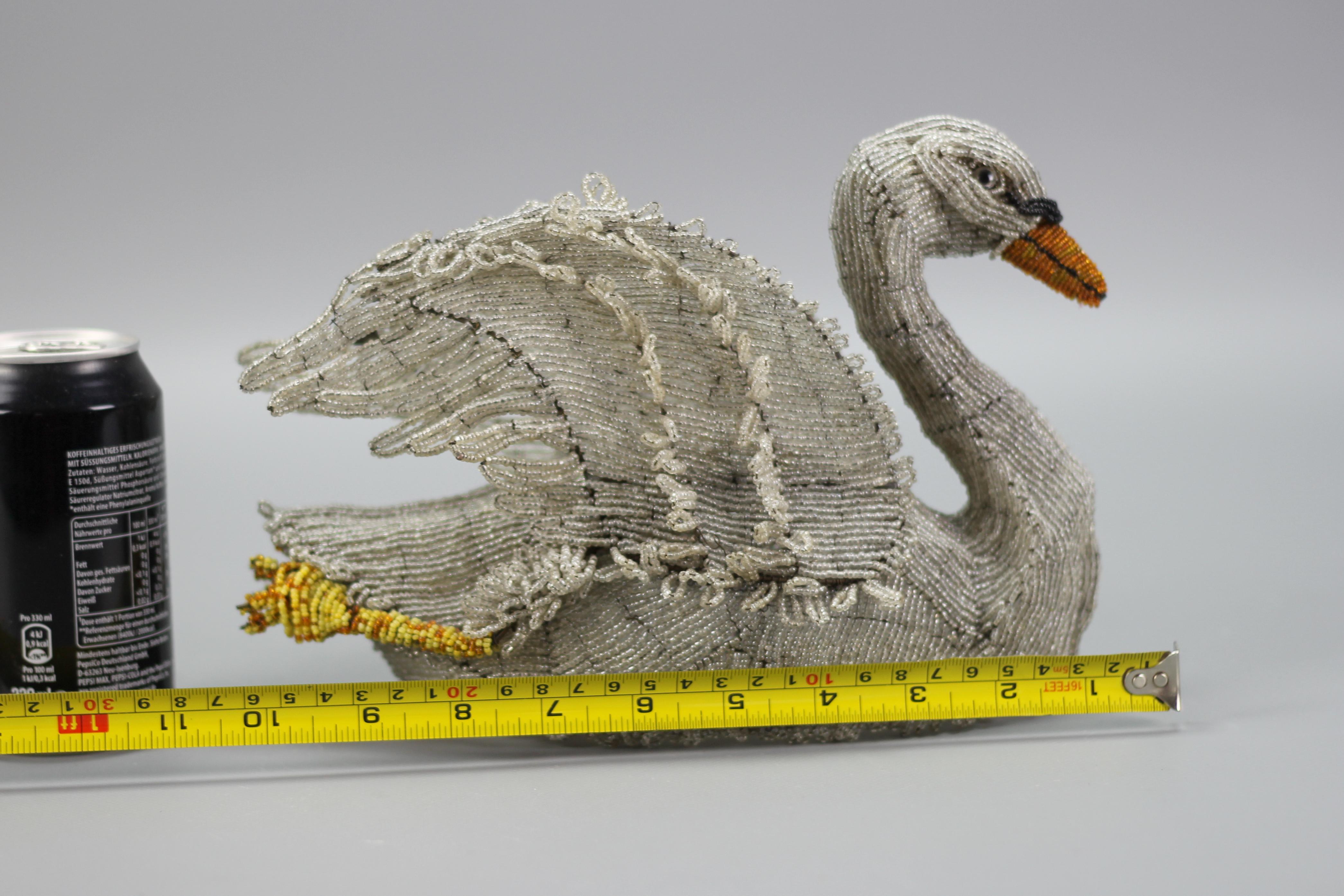 Antique Beaded Swan Figure, Late 19th Century For Sale 13