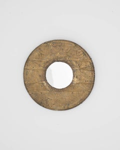 Antique Beaten Brass Wall Mirror