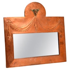 Antique Beaten Copper Mirror
