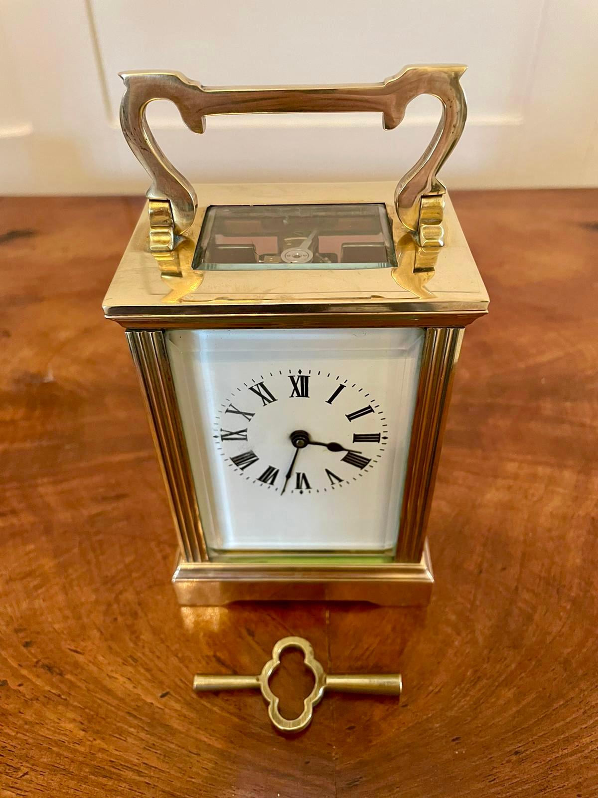 Early 20th Century Antique Brass Carriage Clock