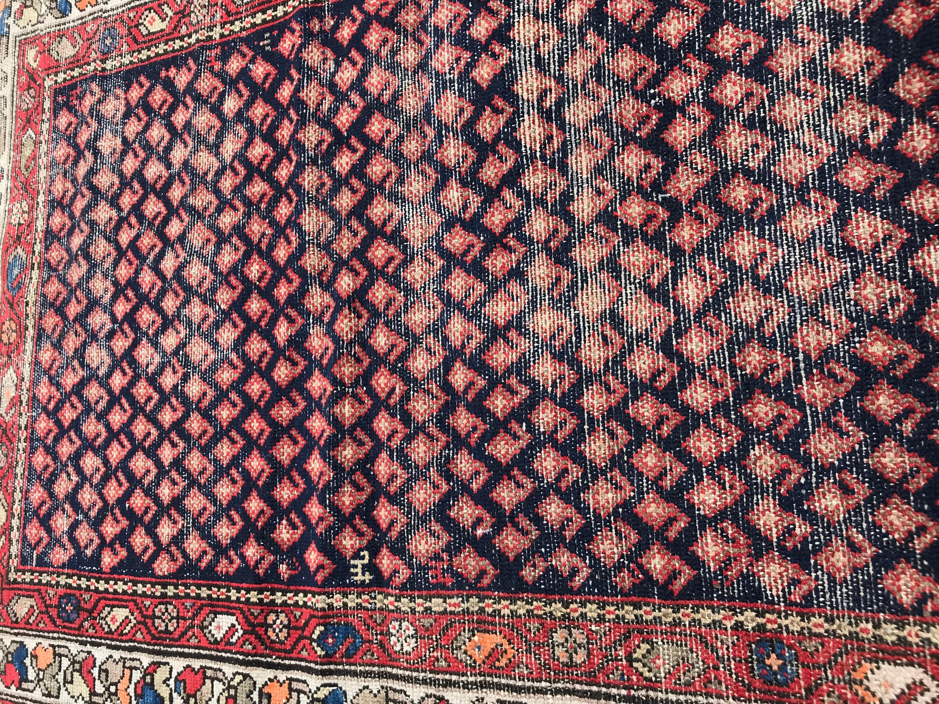 Antique Beautiful Malayer Runner In Fair Condition For Sale In Saint Ouen, FR