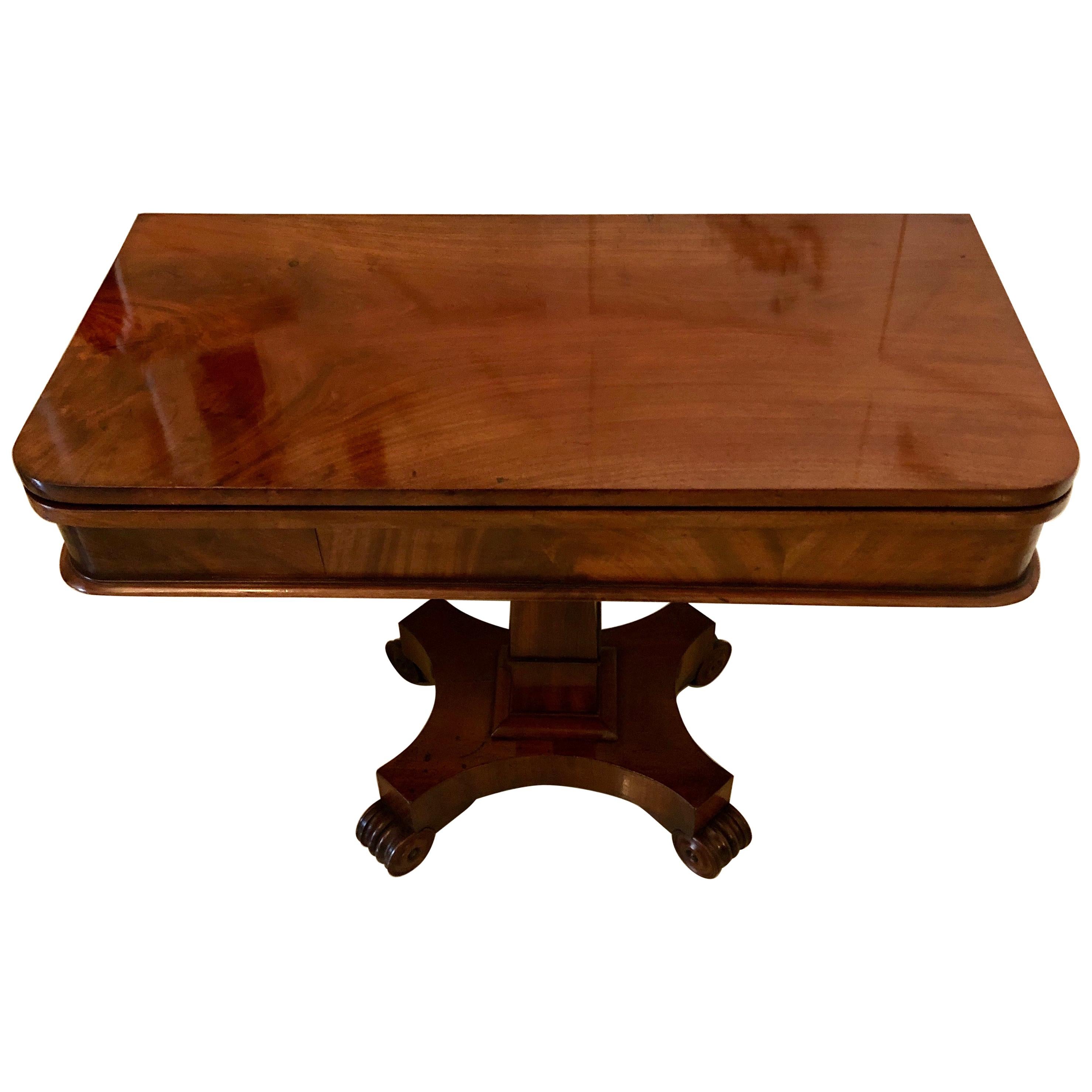 Table à thé/table d'appoint ancienne William IV du 19ème siècle en acajou