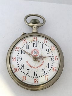 Antique Beautifully Engraved Hand Winding Pocket Watch with Roskopf Escapement
