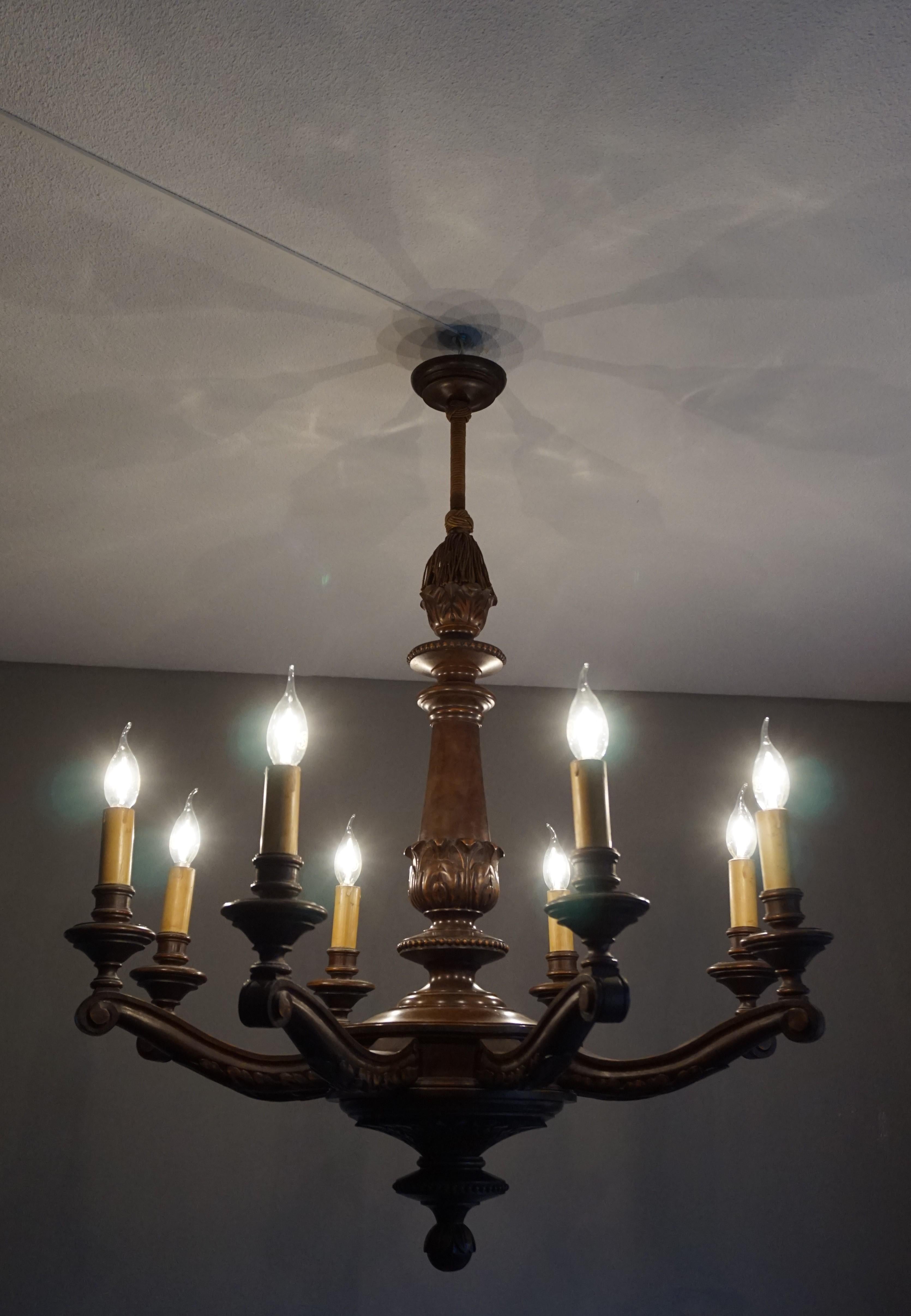 antique wood chandelier