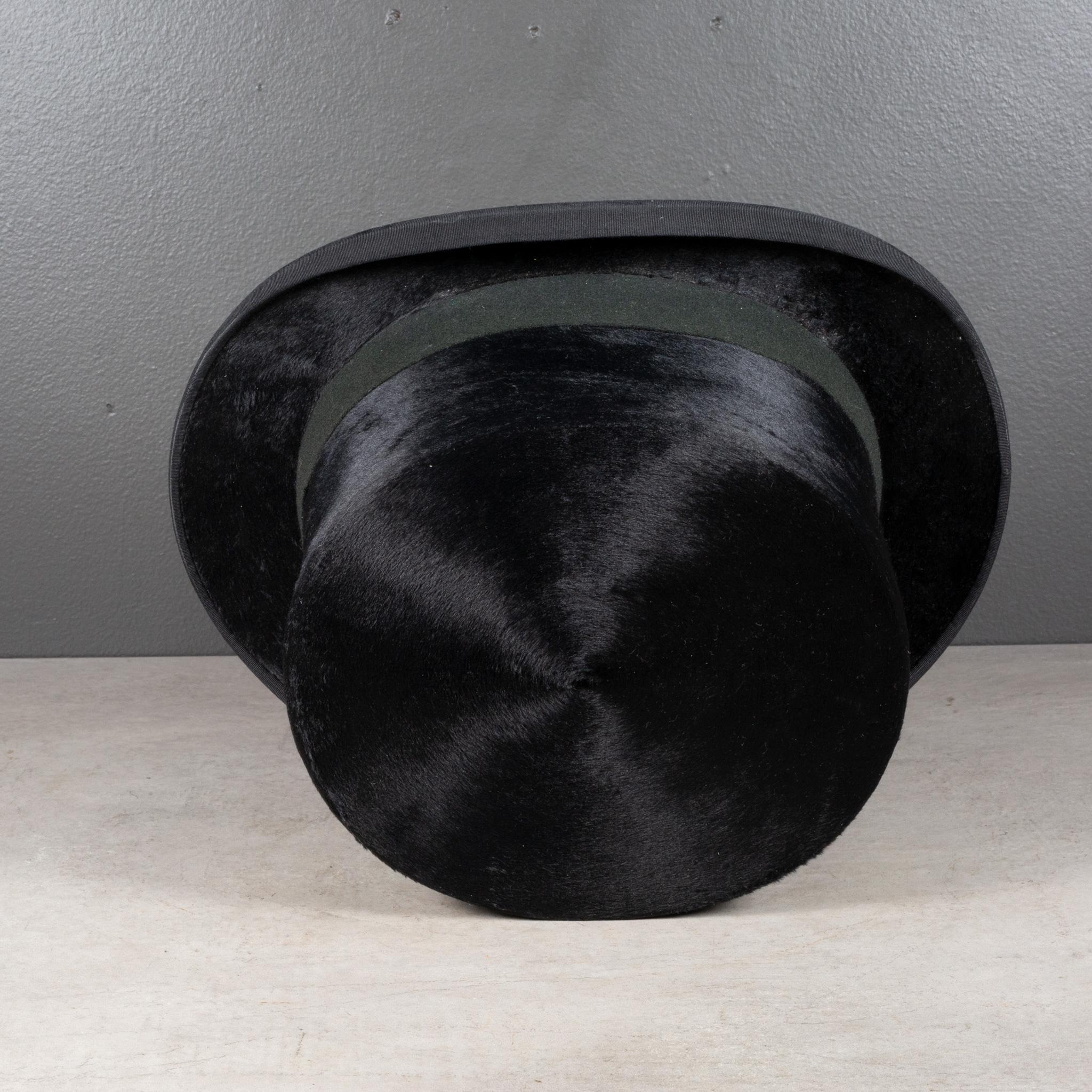 Antique Beaver Skin Top Hat c.1890-1920  (FREE SHIPPING) In Good Condition For Sale In San Francisco, CA