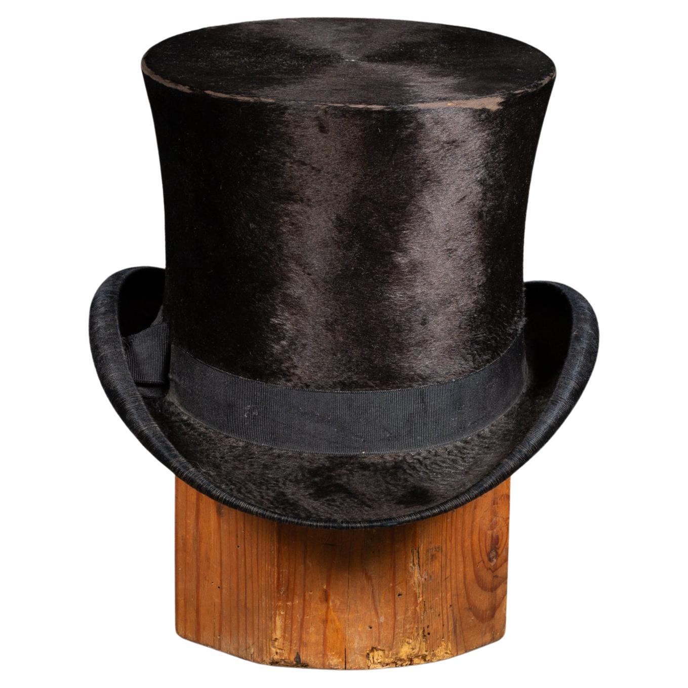 Antiker Biberhaut-Top-Hut ca. 1890-1920 im Angebot