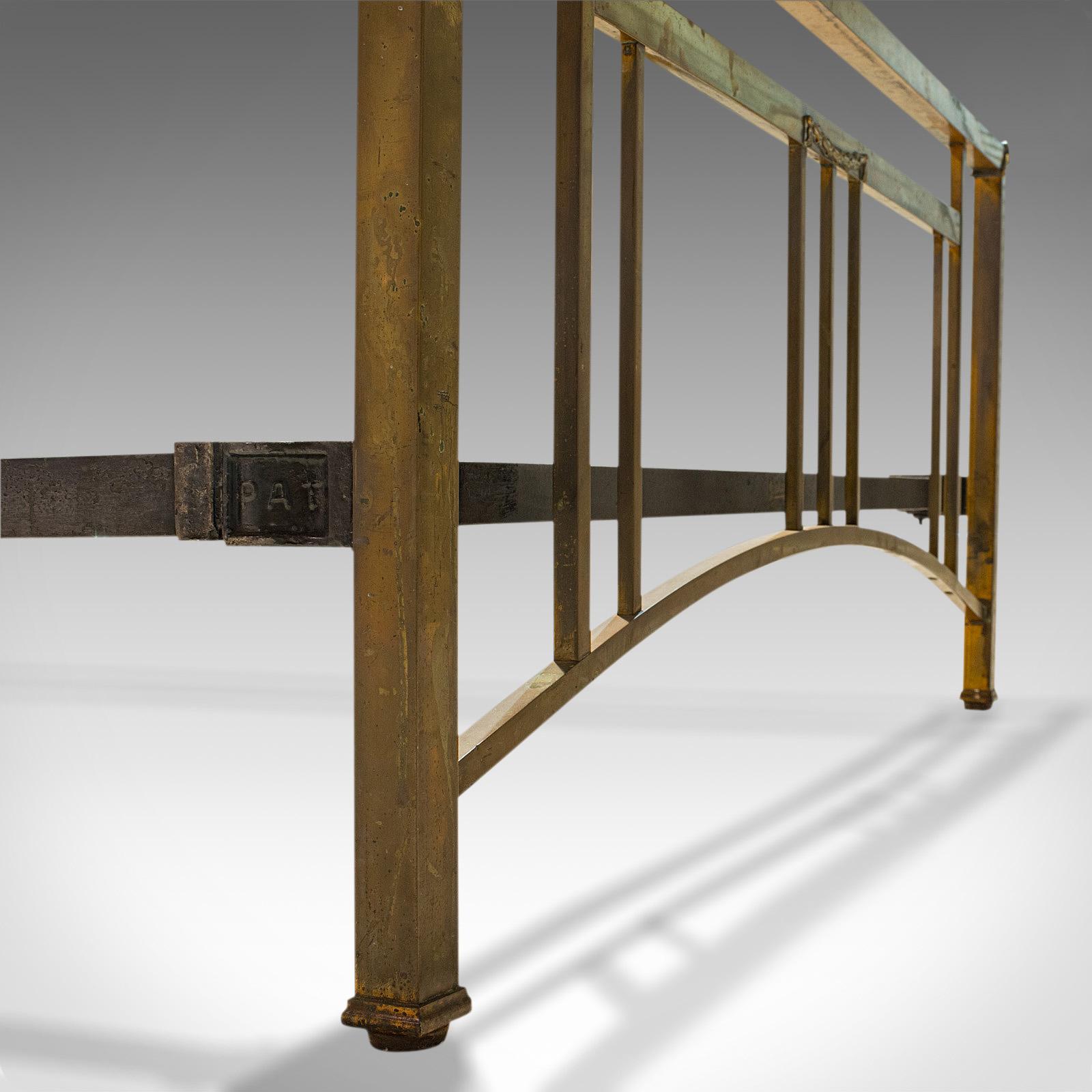 Antique Bed Frame, English, Brass, Iron, Double Bedstead, Victorian, circa 1880 2