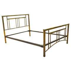 Antique Bed Frame, English, Brass, Iron, Double Bedstead, Victorian, circa 1880
