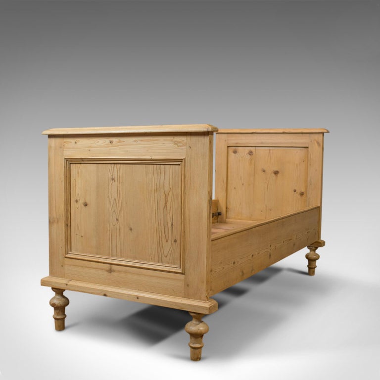 Bed Frame, English, Victorian, Pine, Bedstead, Late 19th Century, circa