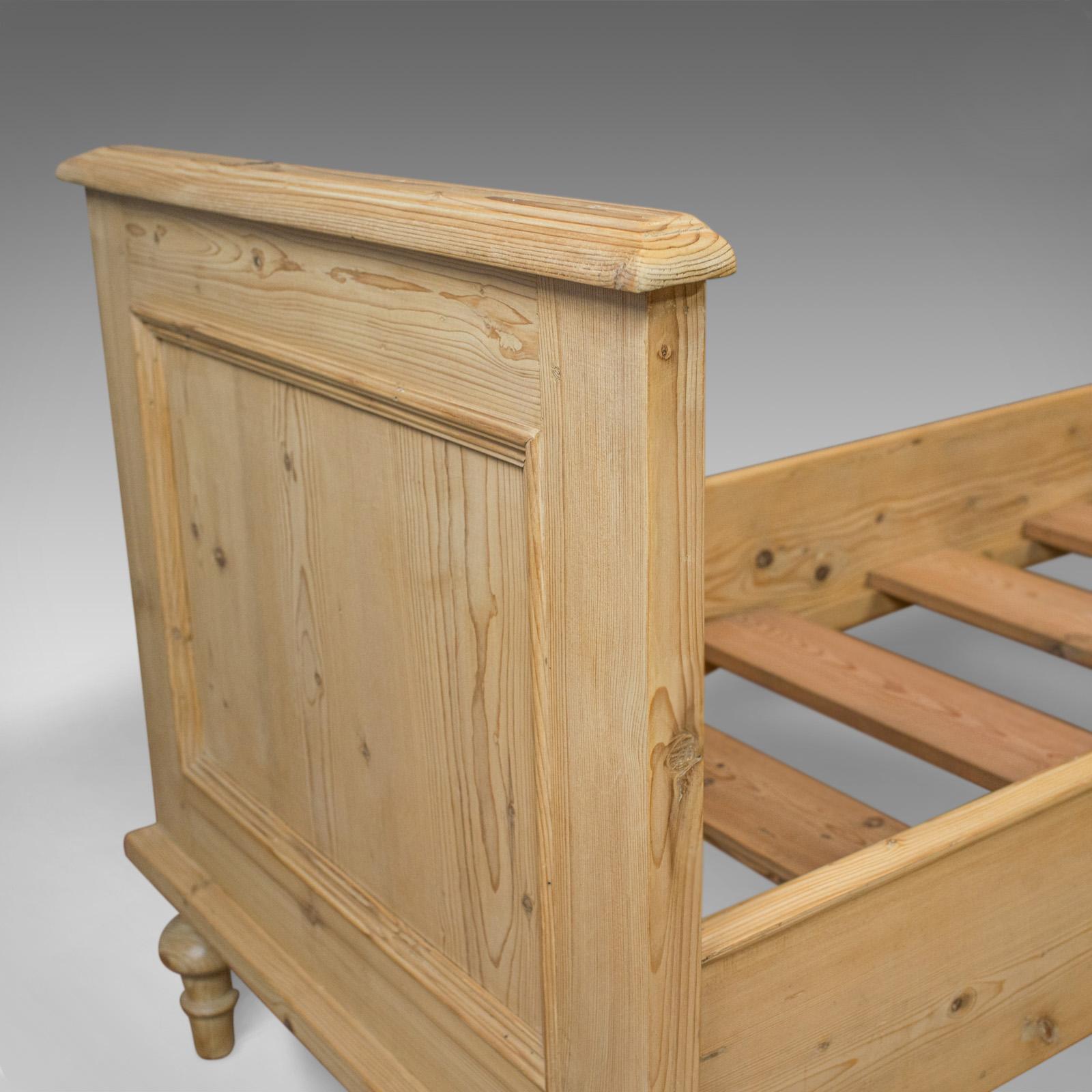 Bed Frame, English, Victorian, Pine, Bedstead, Late 19th Century, circa 1900 2