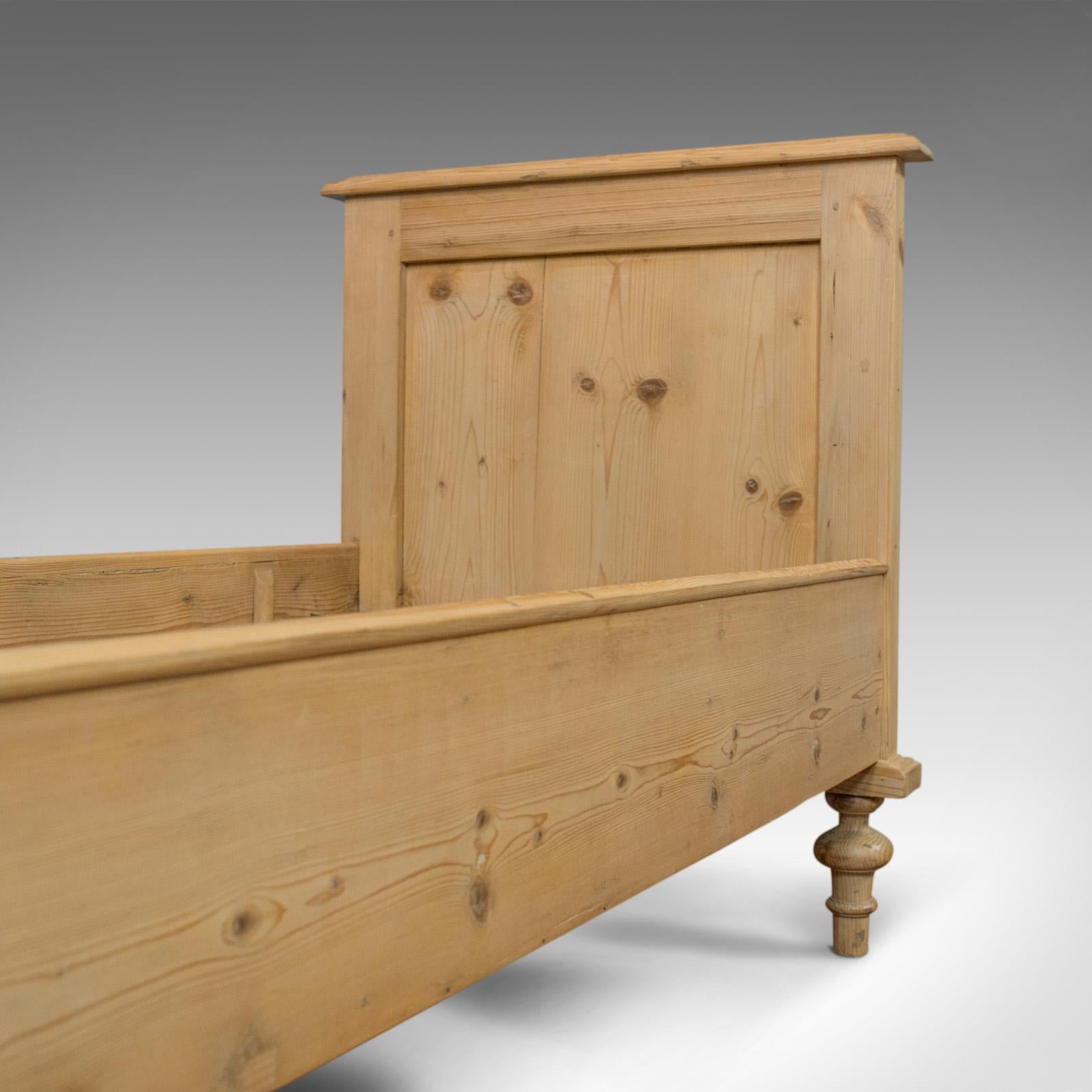 Bed Frame, English, Victorian, Pine, Bedstead, Late 19th Century, circa 1900 4